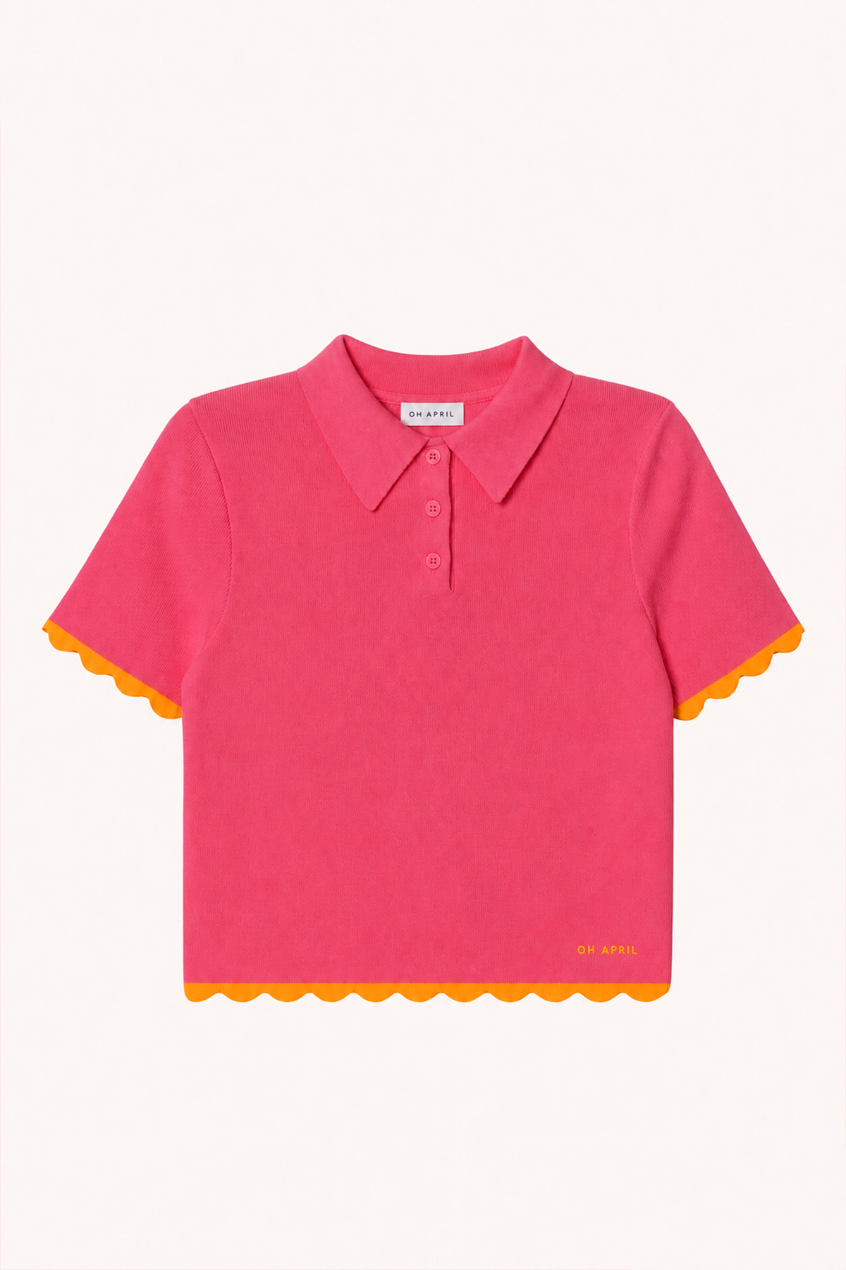 Dalia Knit Polo Raspberry
