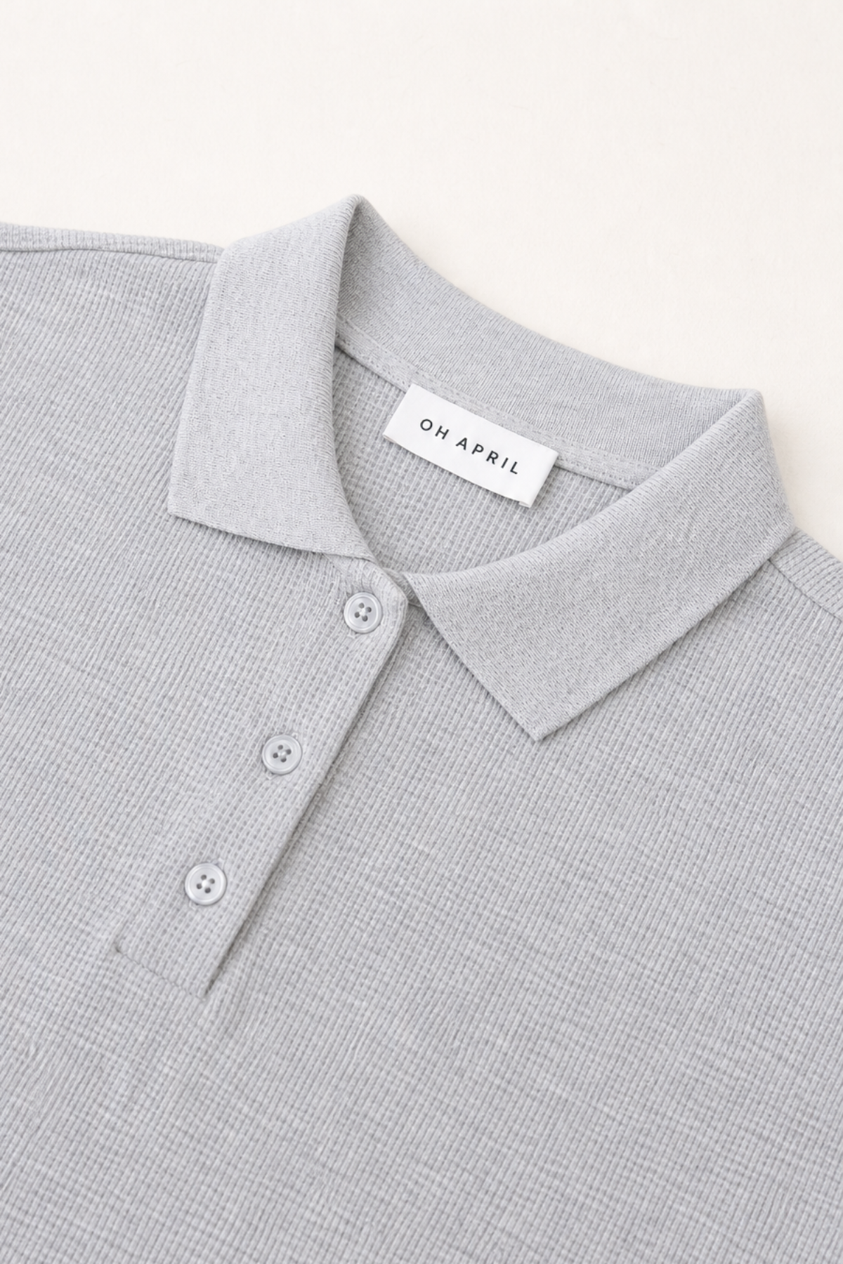 Noa Piqué Polo Grey Melange