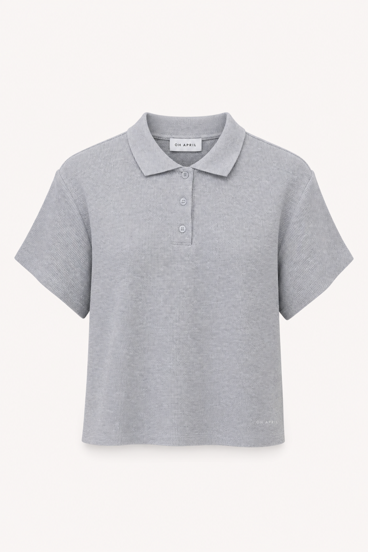 Noa Piqué Polo Grey Melange