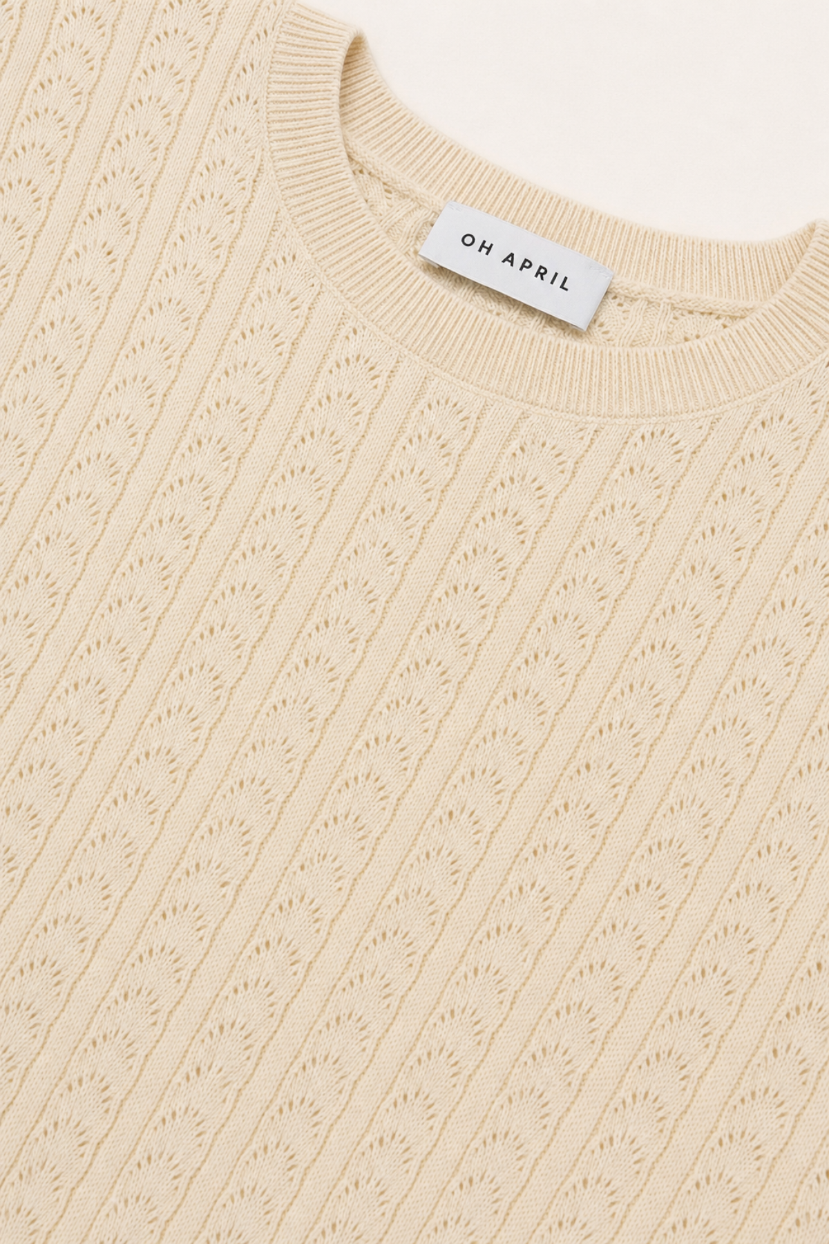 Amora Knit T-Shirt Off White