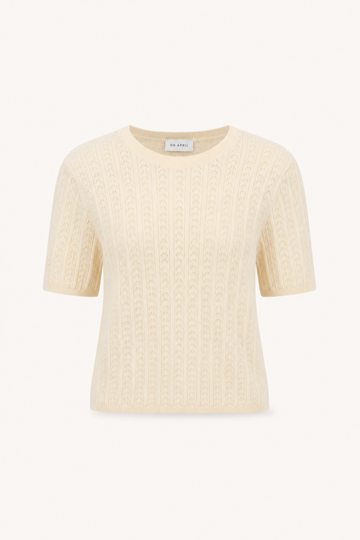 Amora Knit T-Shirt Off White