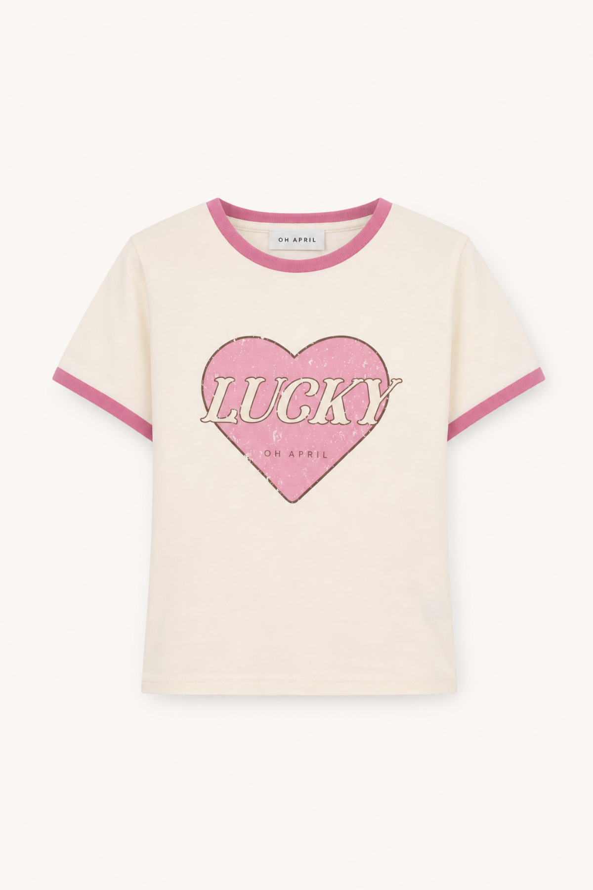 Kids T-Shirt Lucky Heart Off White