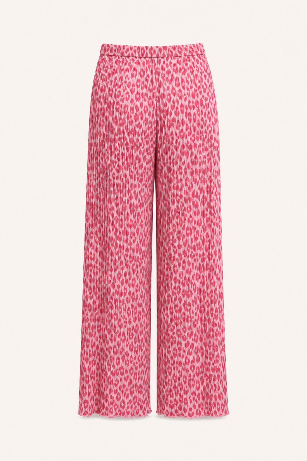 Kiera Plissee Pants Leo Raspberry