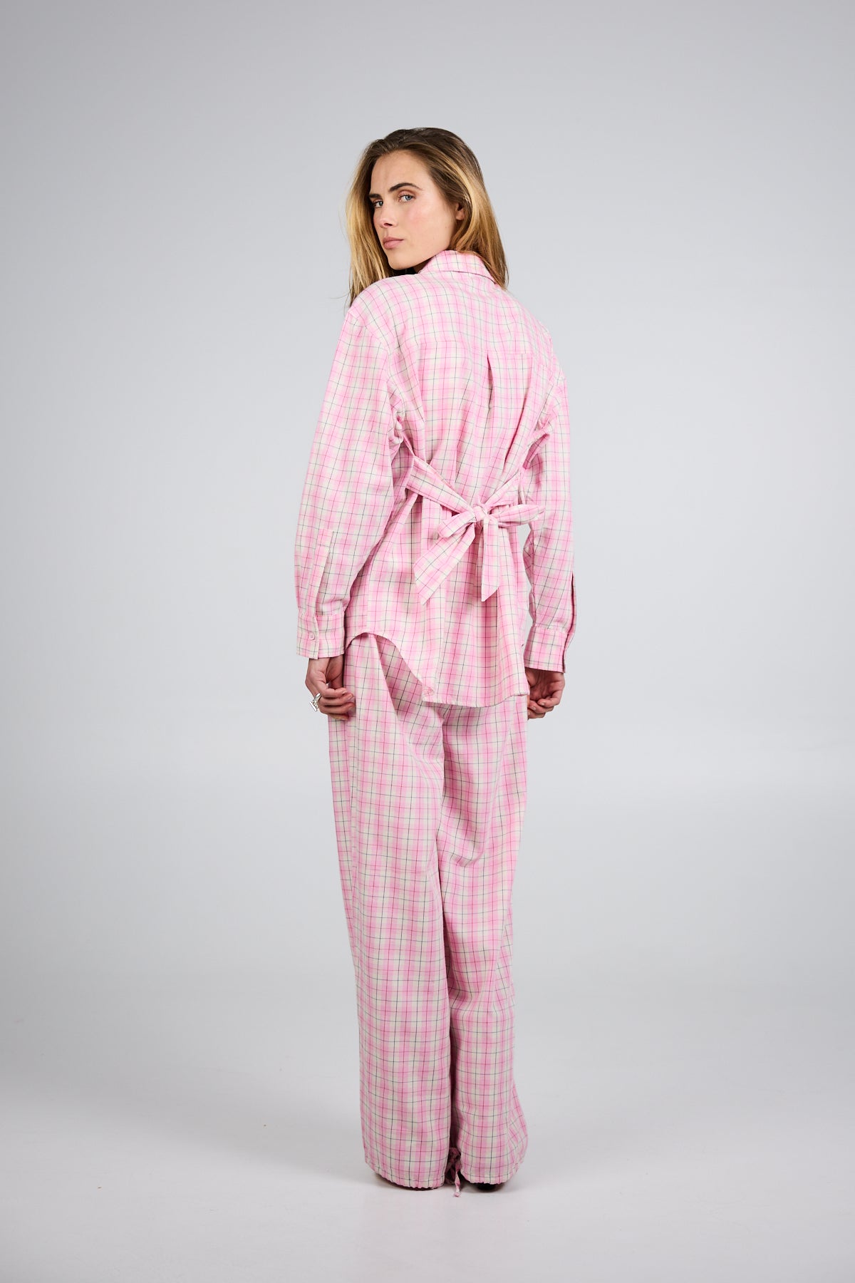 Elior Woven Pants Petal Cream Check