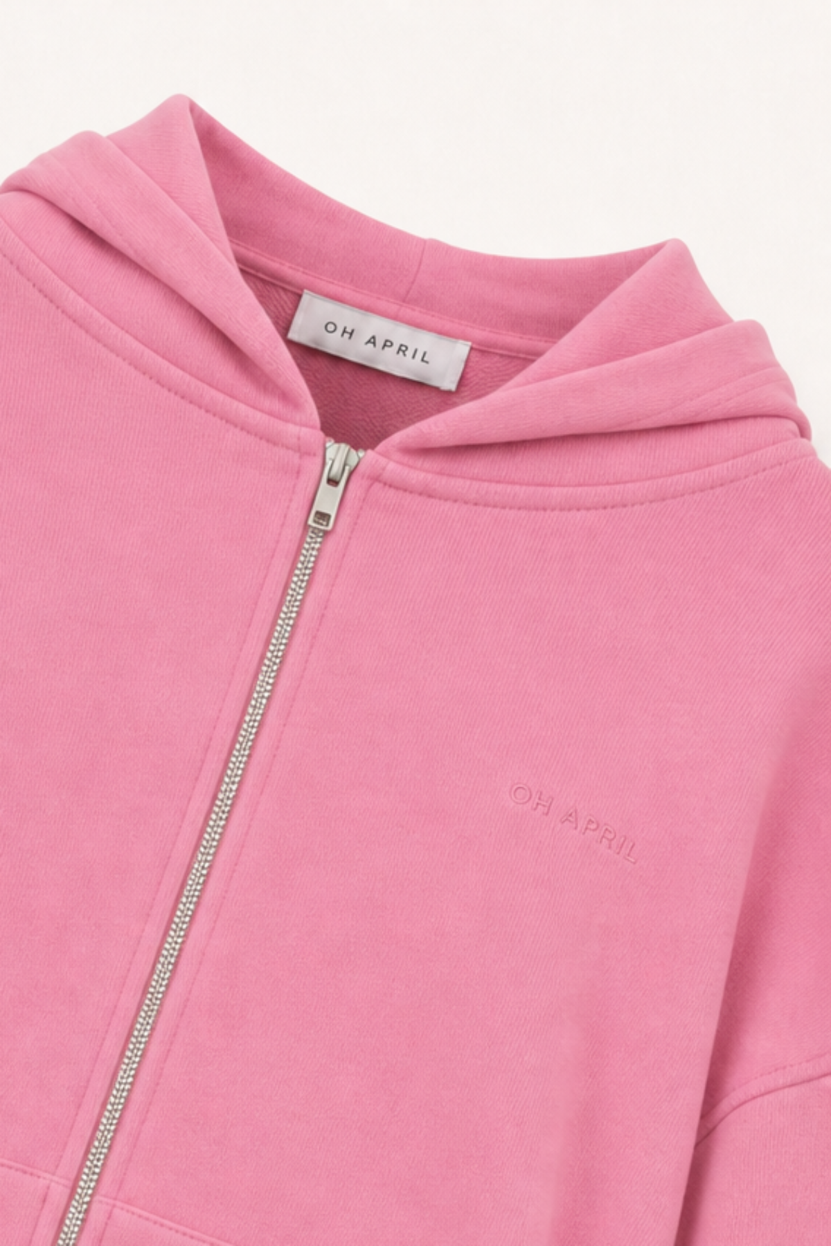 BF Zip Hoodie Flower Light Pink