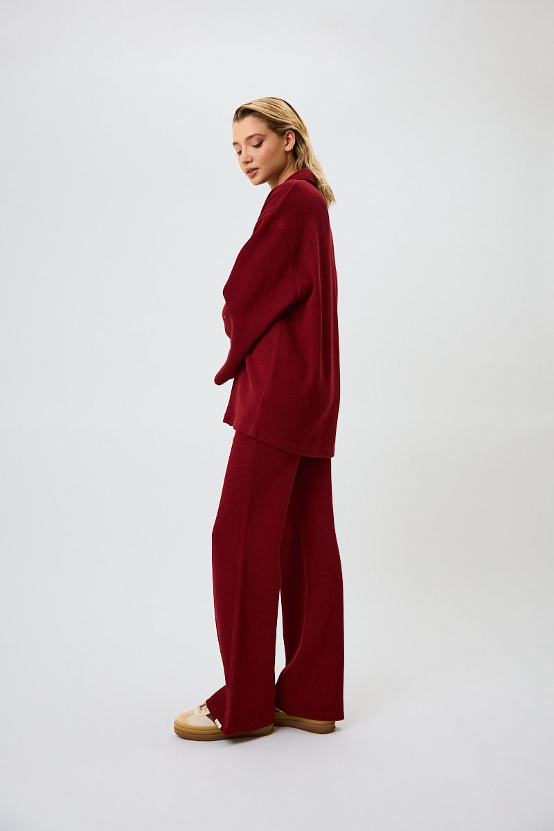 Lyle Flared Winter Pants Merlot