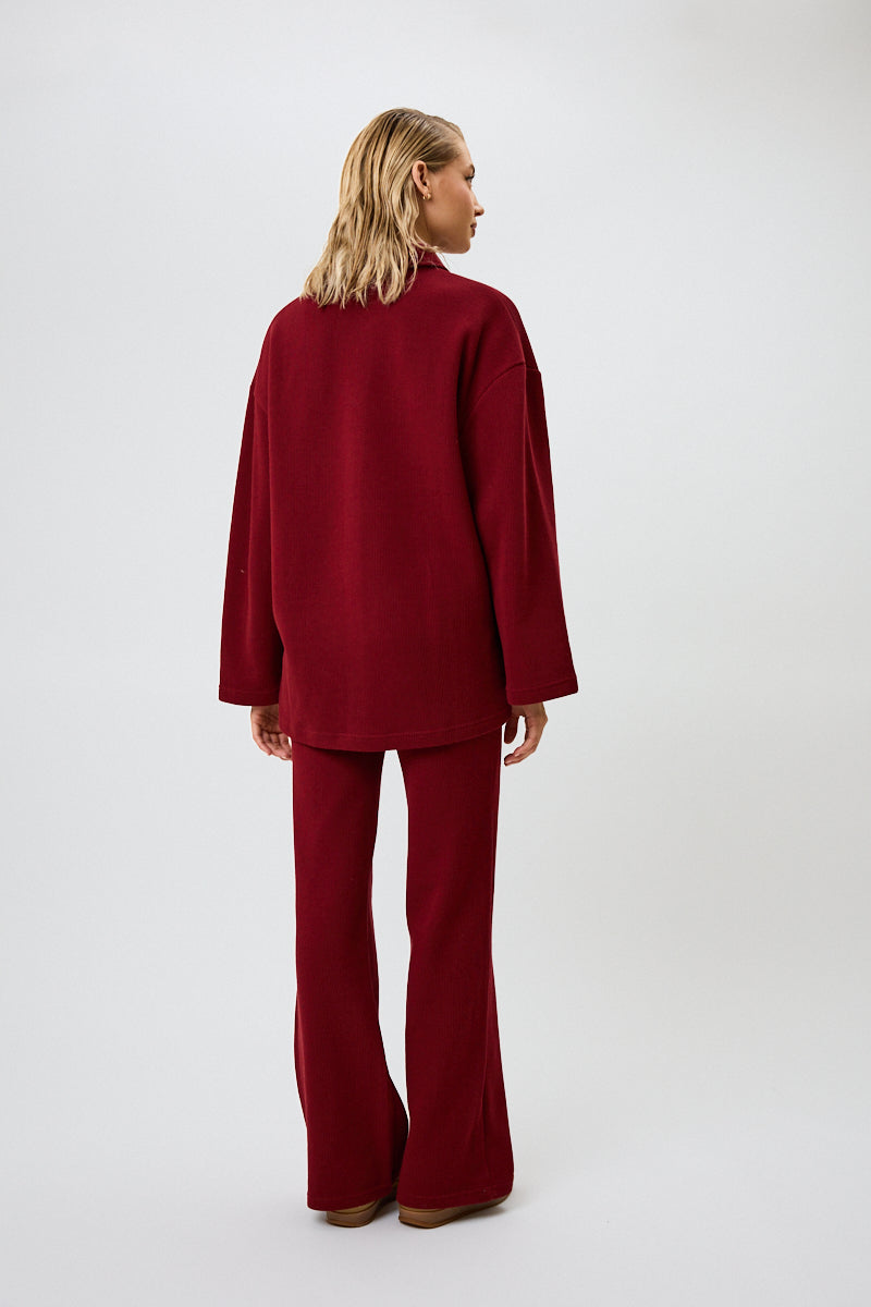 Lyle Flared Winter Pants Merlot