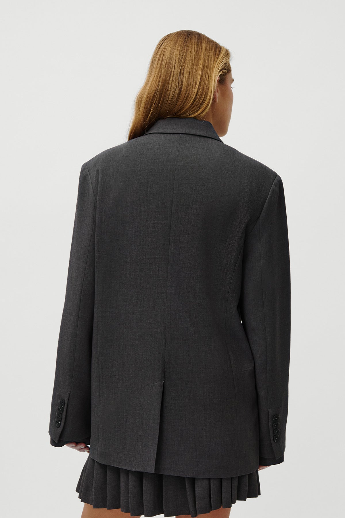 Franja Blazer Dark Grey Melange