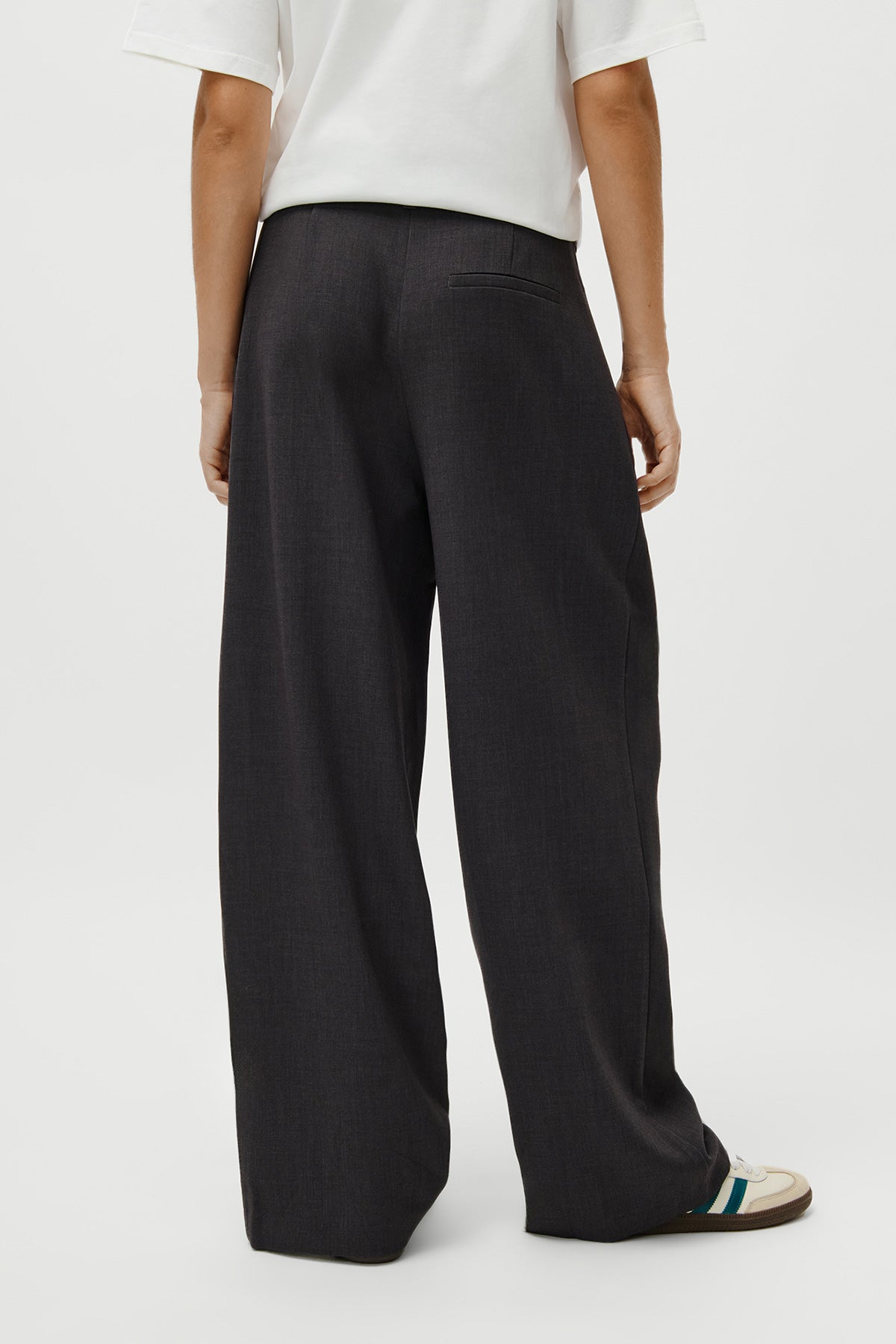 Franja Pants Tall Dark Grey Melange