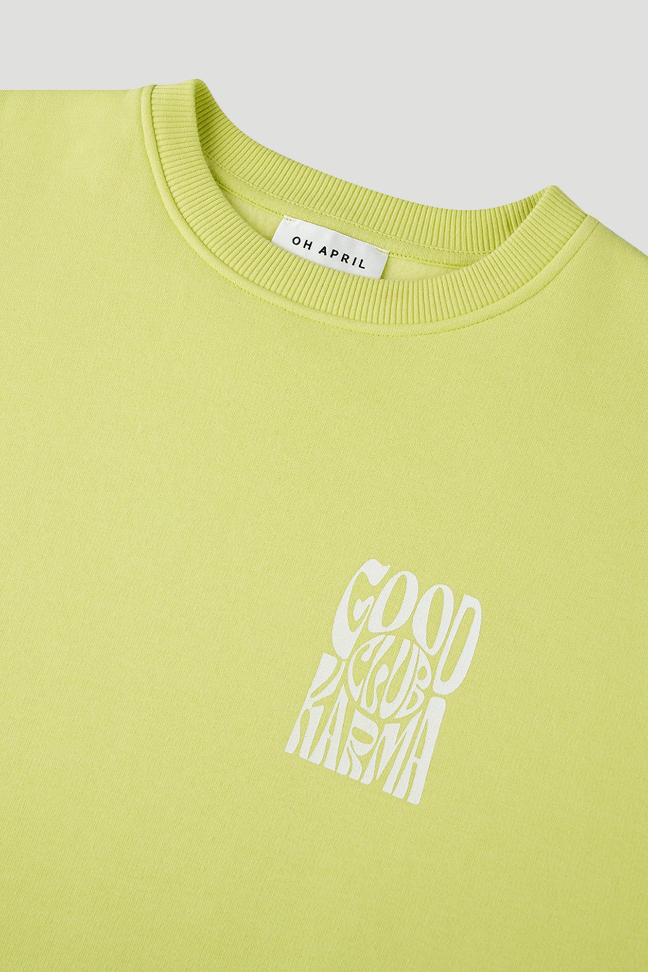 Oversized Sweater Lime Good Karma Club