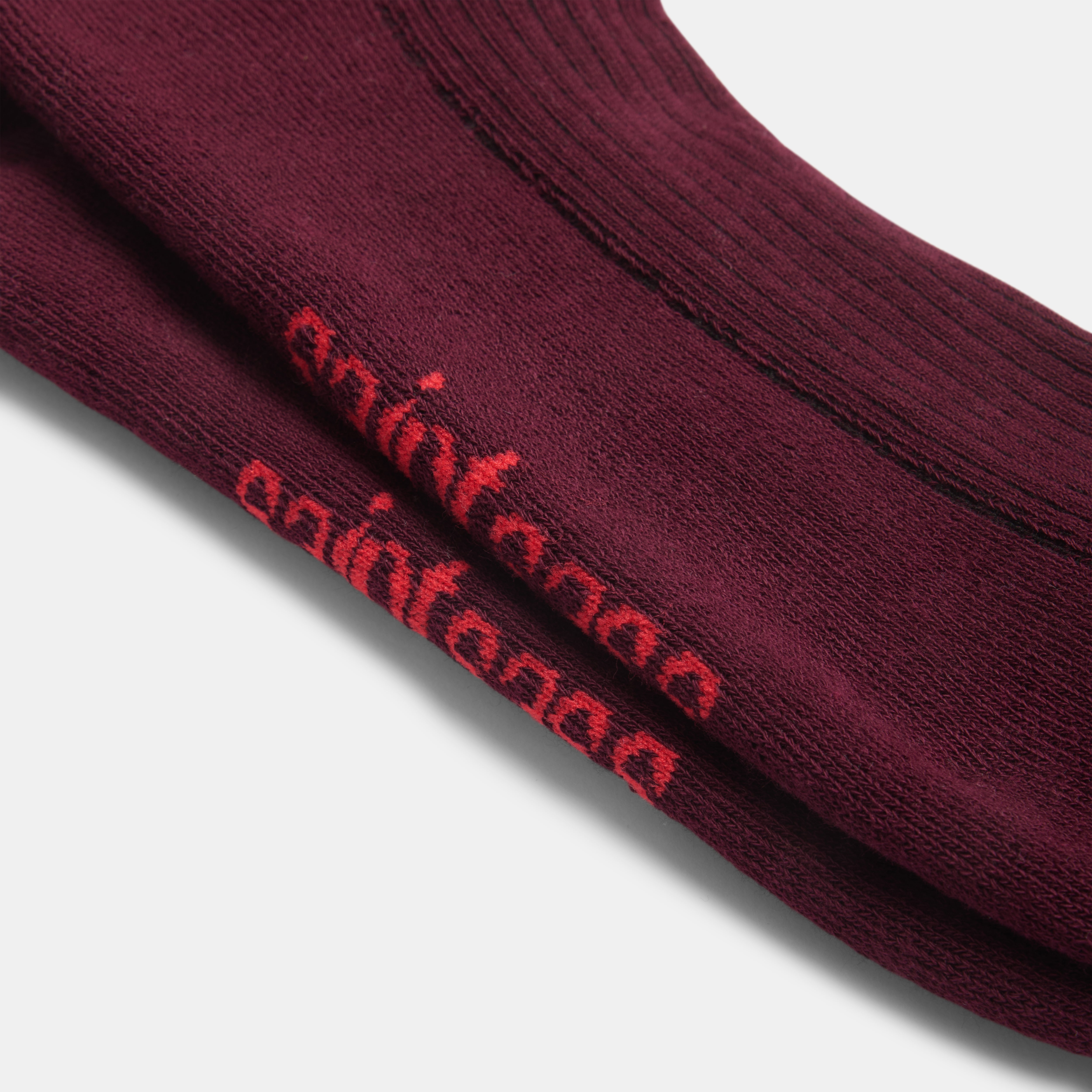 Girl's Girl Socks Aubergine Brown