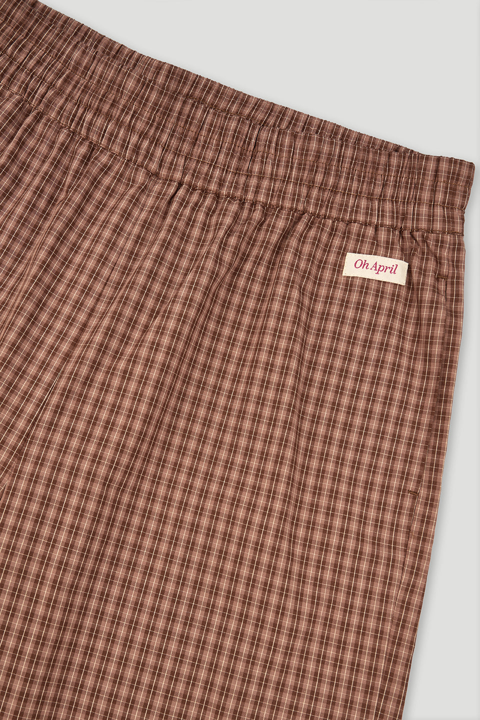 Hazel Wide Leg Pants Cocoa Dust Check