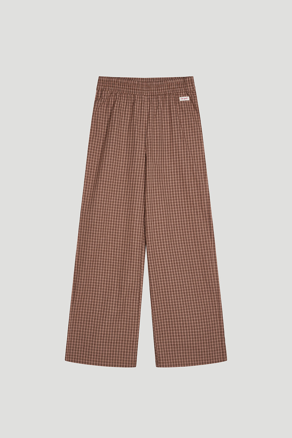 Hazel Wide Leg Pants Cocoa Dust Check