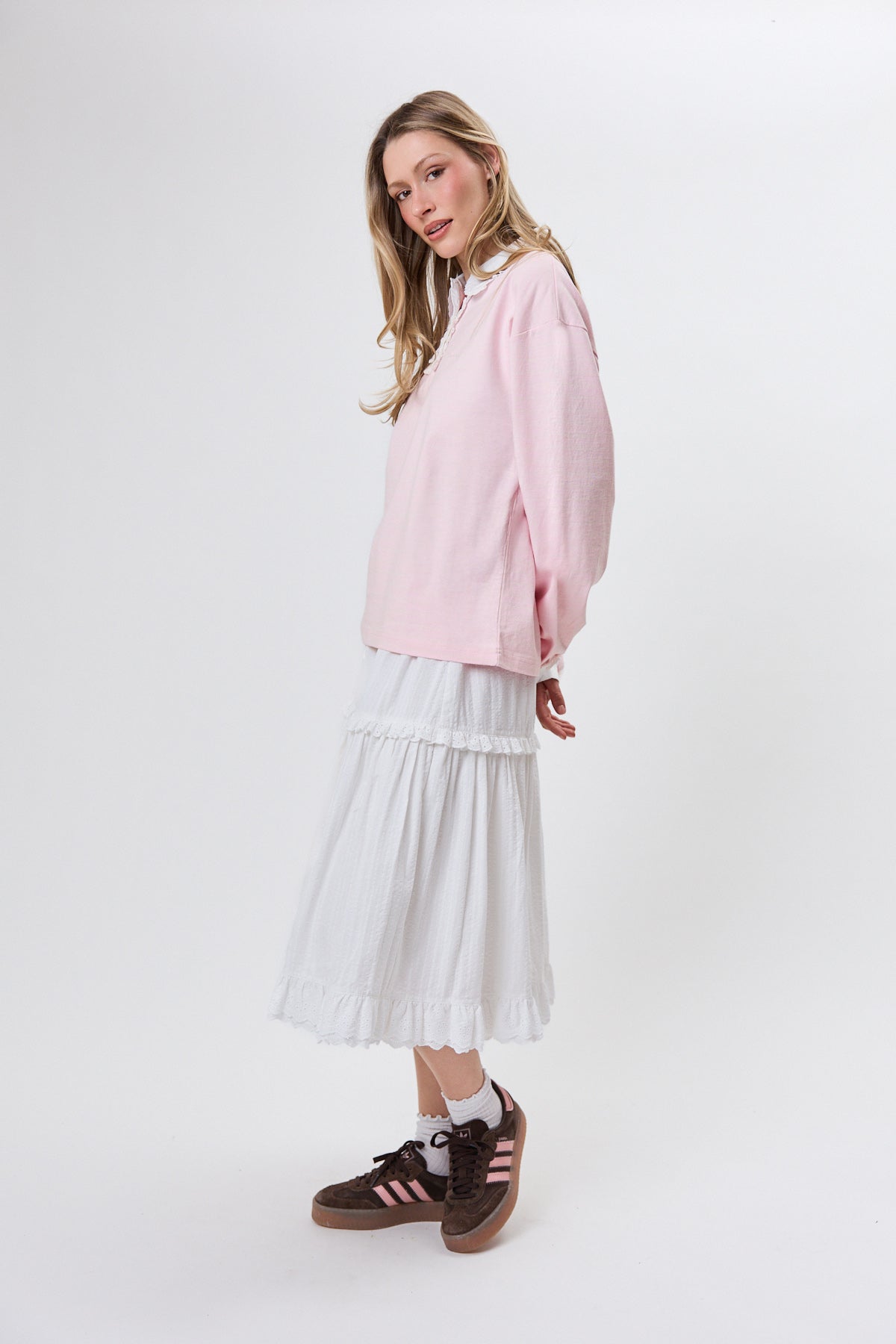 Jolina Lace Polo Baby Rose