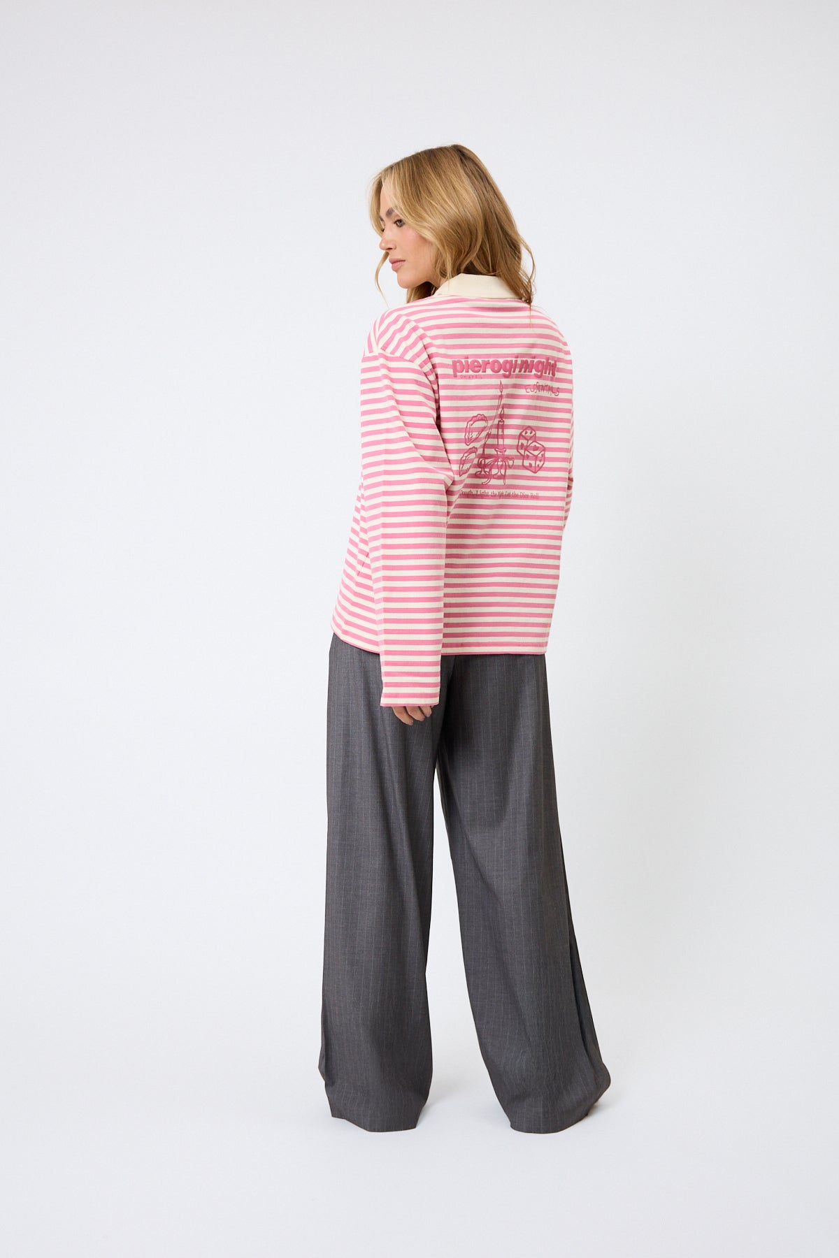 Jolina Polo Dark Rose/Beige