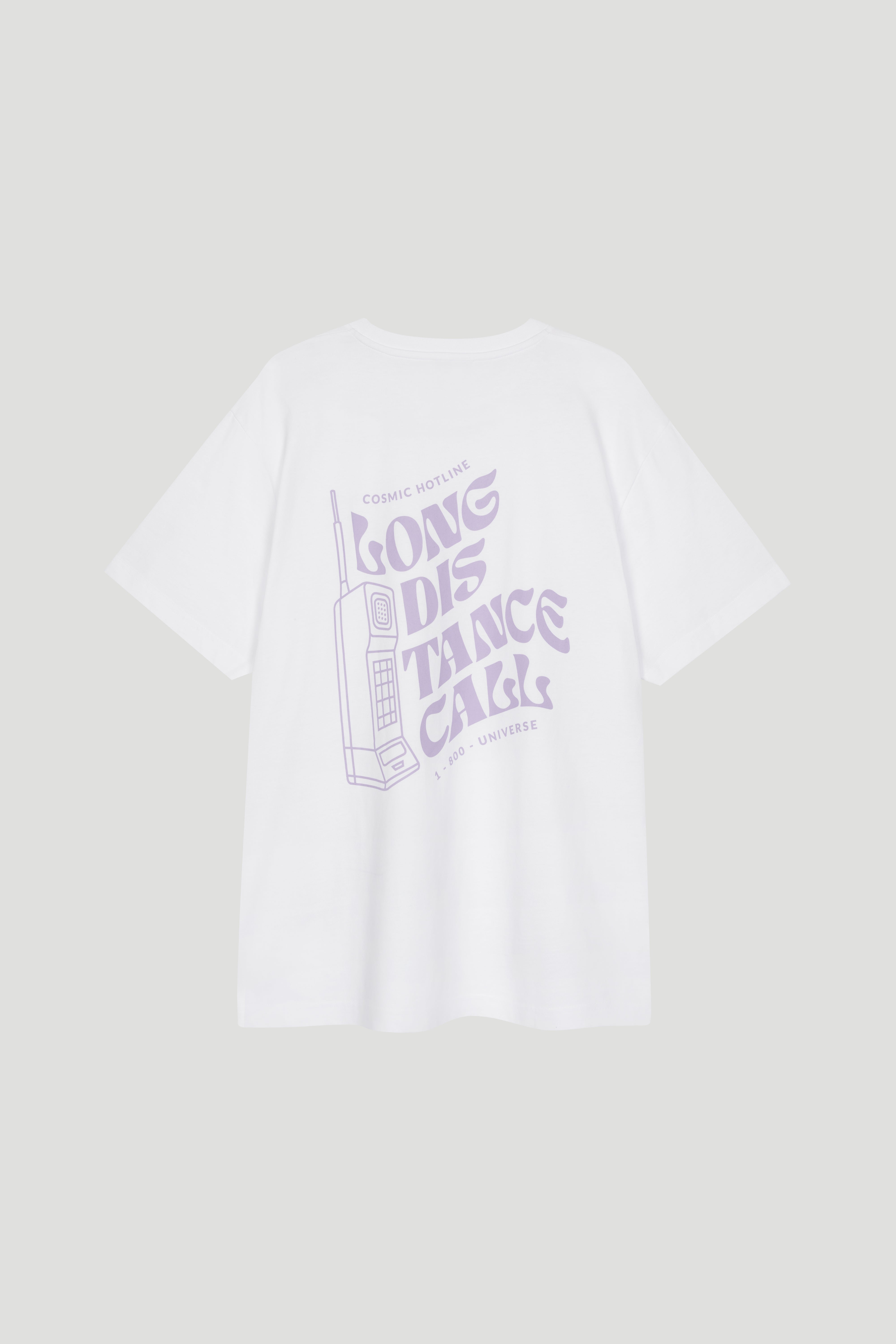 Boyfriend T-Shirt Distance Call White