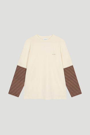 Layered BF T-Shirt Beige