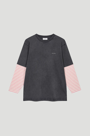 Layered BF T-Shirt Dark Grey Acid