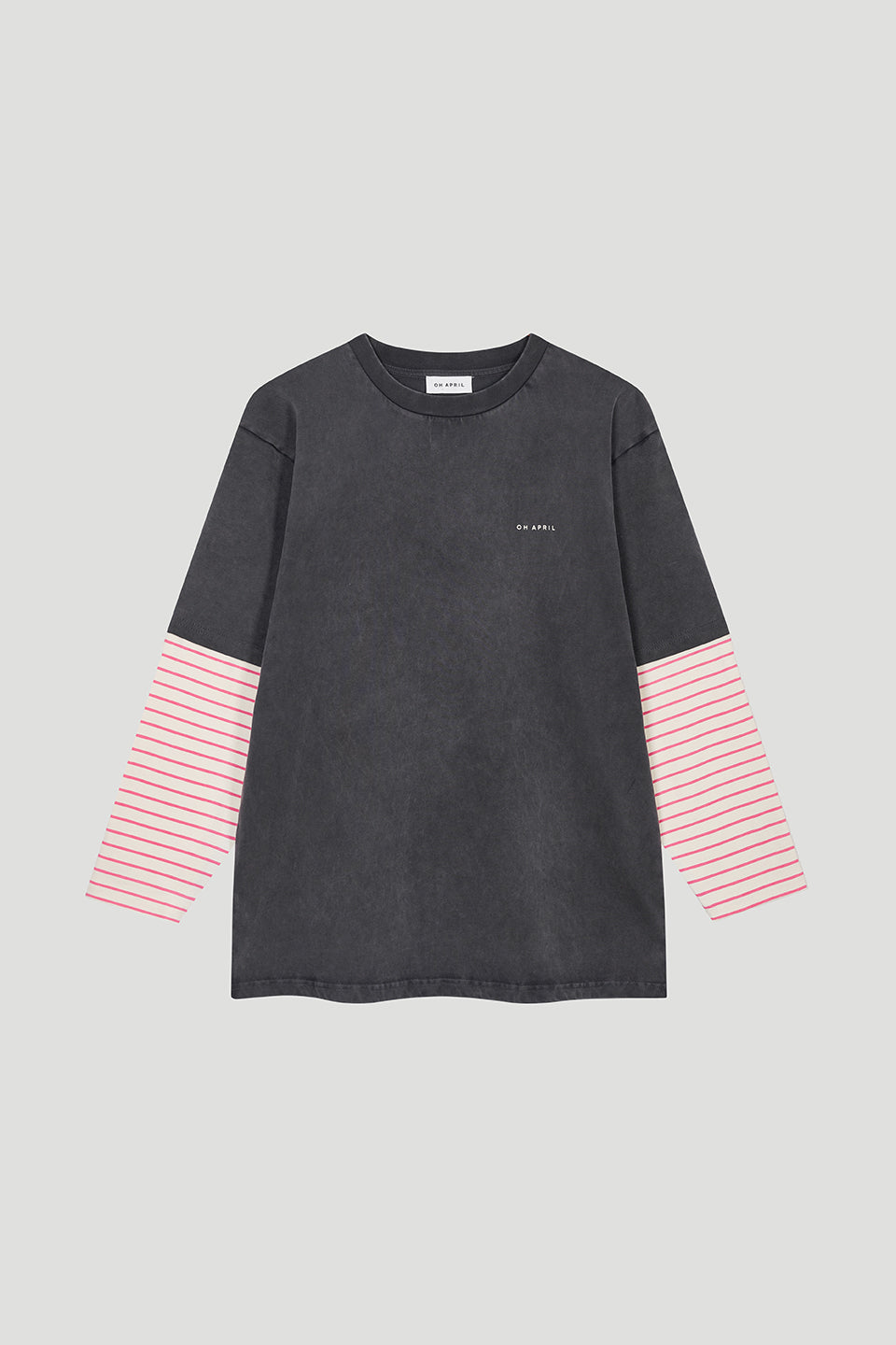 Layered BF T-Shirt Dark Grey Acid