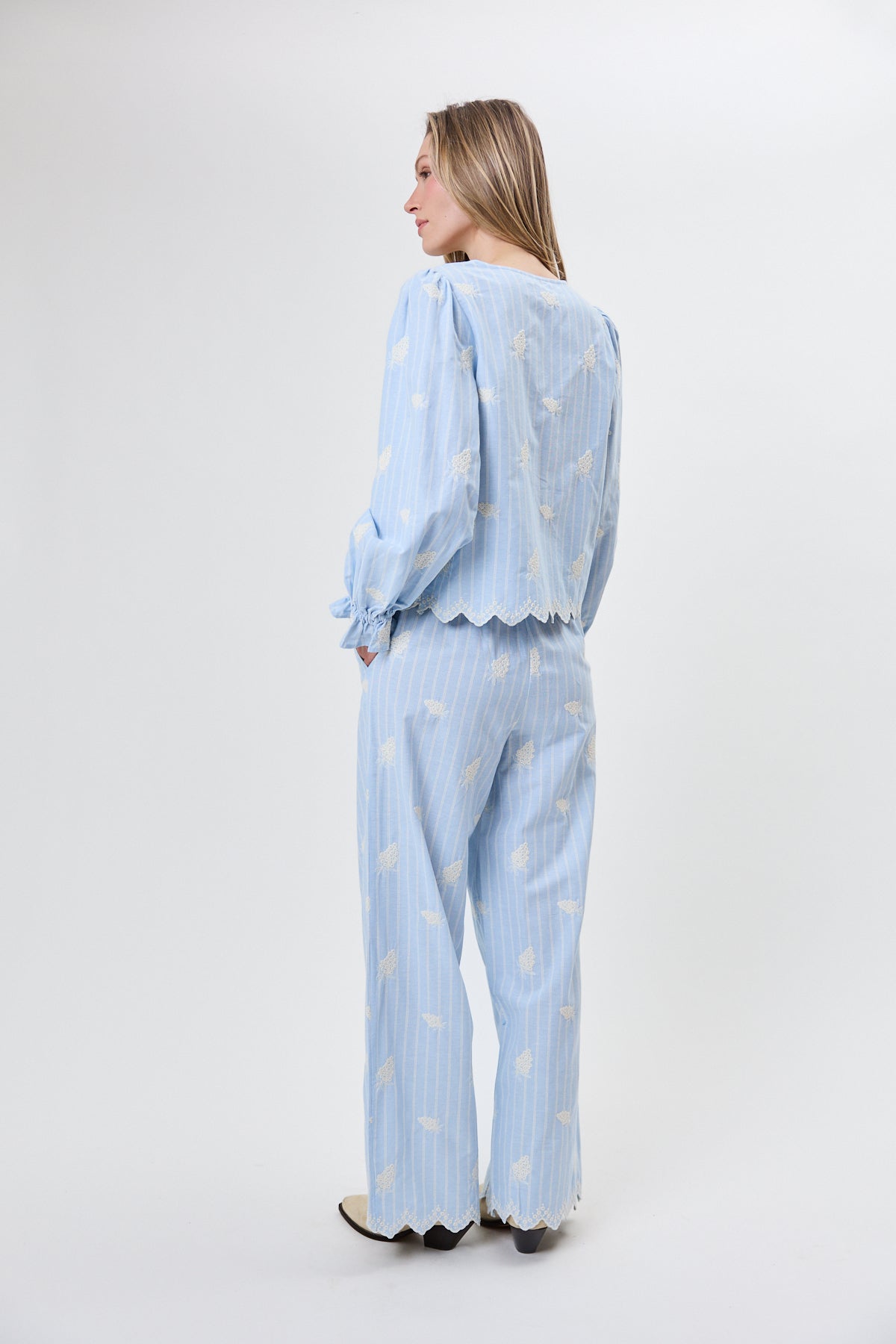 Leni Woven Pants Sky Blue