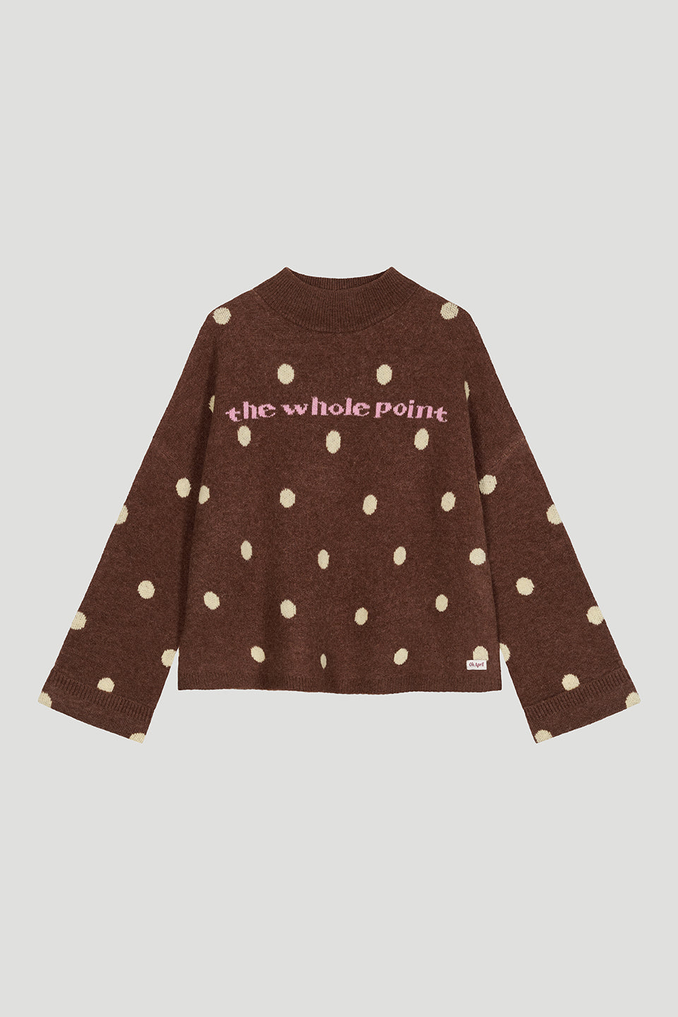 Liora Knit Jumper Cocoa Dust Polkadot