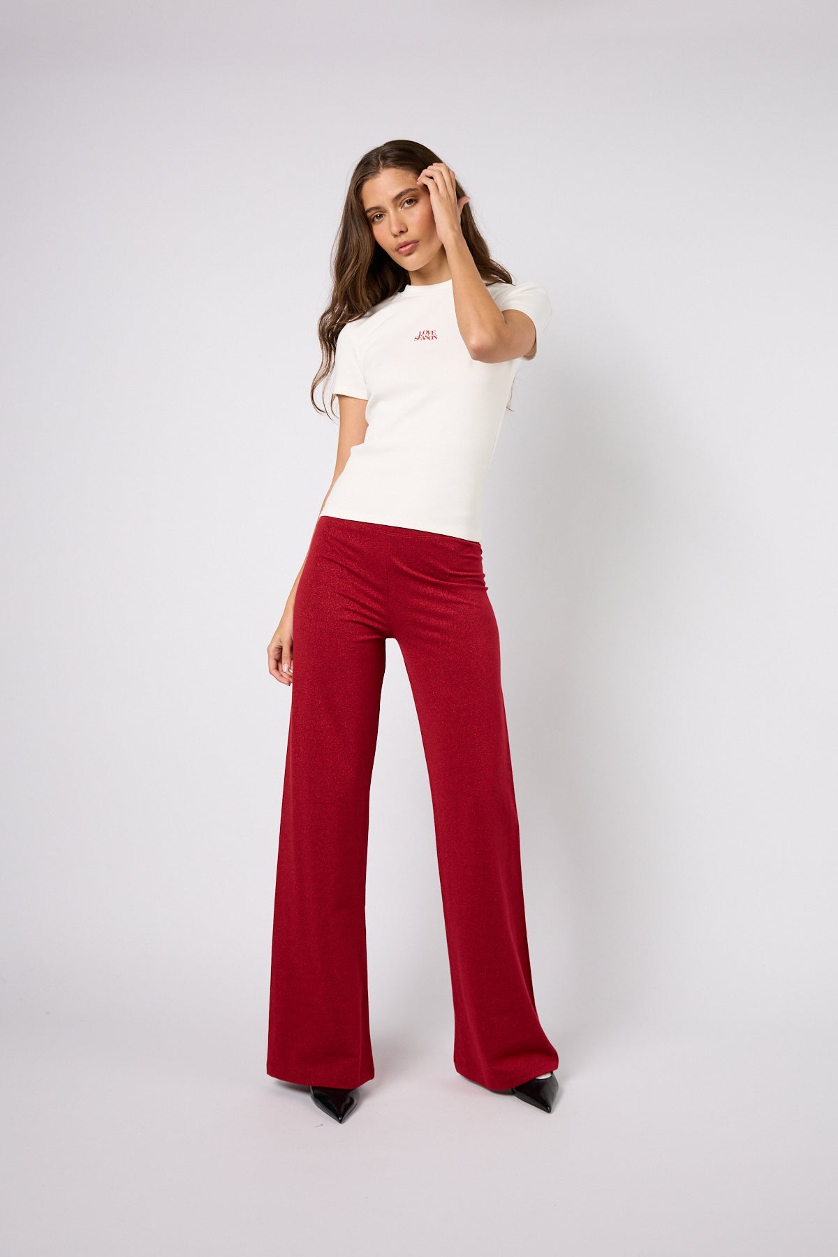 Loui Flared Pants Maroon