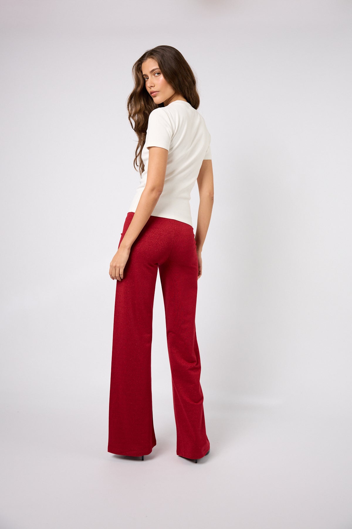Loui Flared Pants Maroon