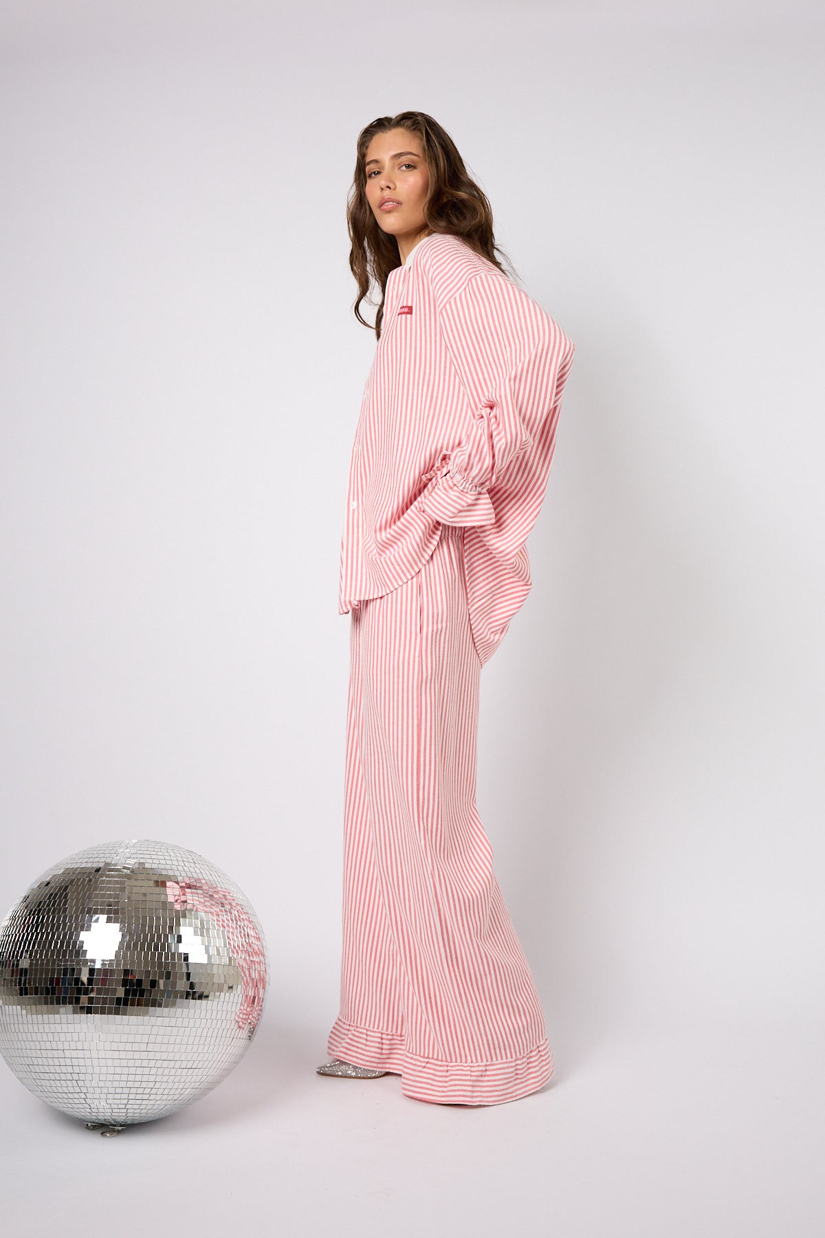 Luna Shirt White/Crimson