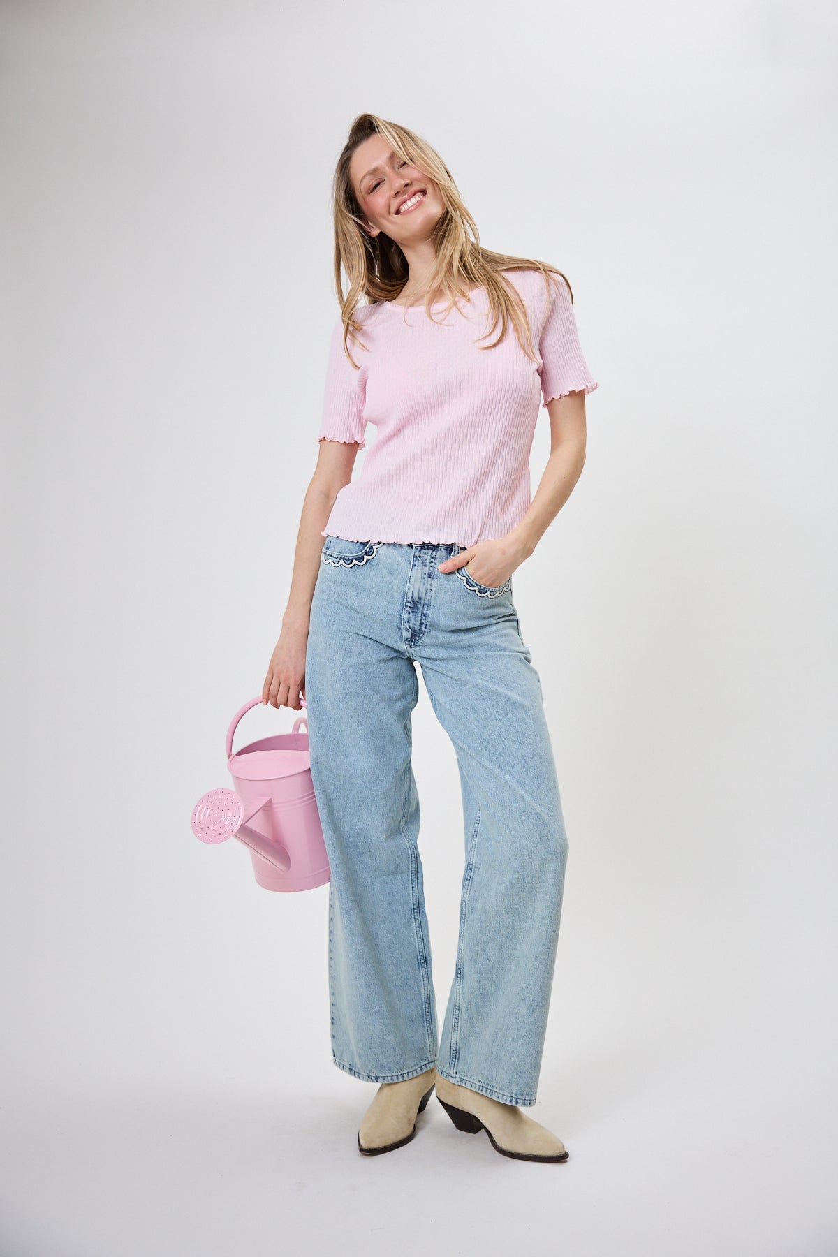 Lune Regular T-Shirt Baby Rose