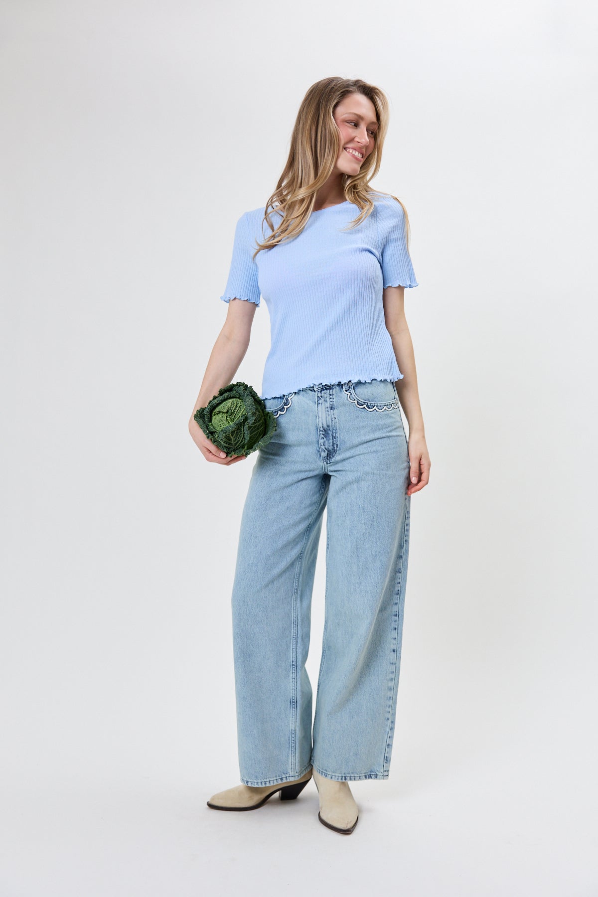 Lune Regular T-Shirt Sky Blue