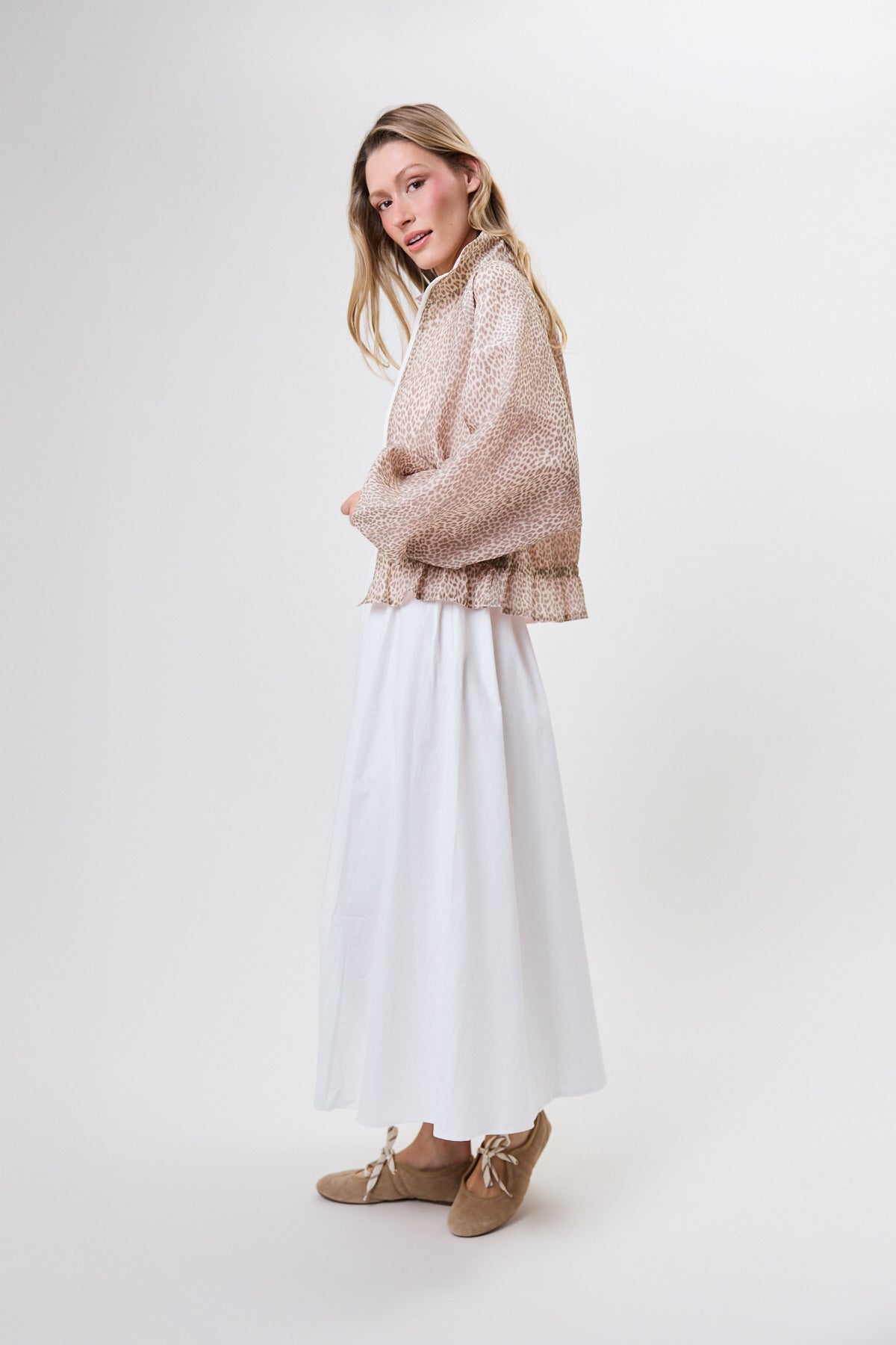 Maren Bomberjacket Leo Beige/Baby Rose