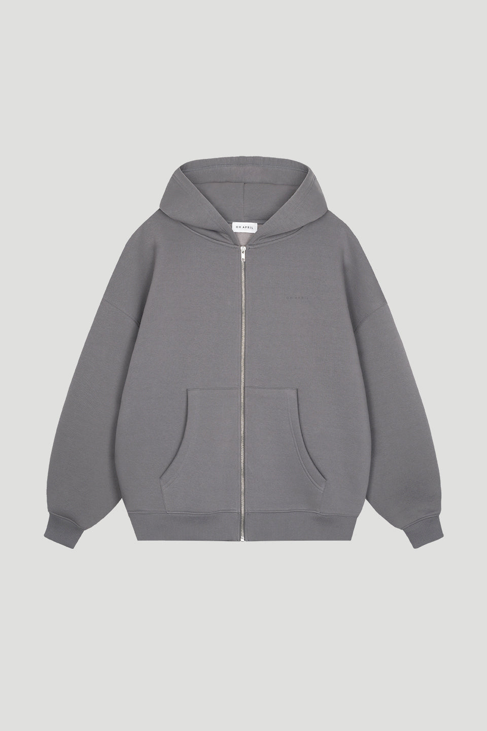 Boyfriend Zip Hoodie Dark Grey