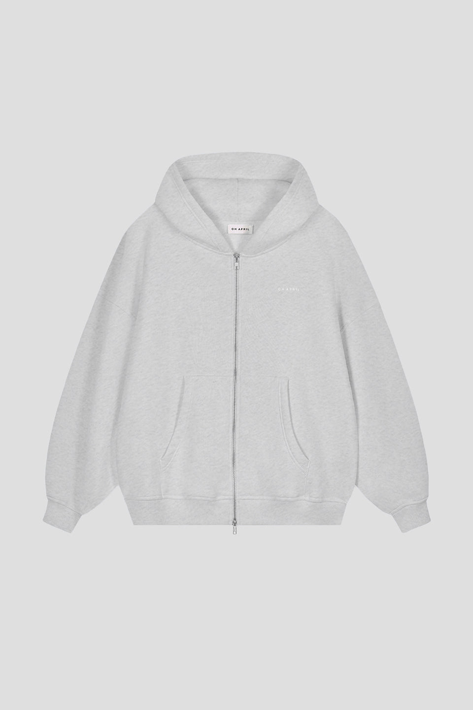 Boyfriend Zip Hoodie Grey Melange Grey Melange