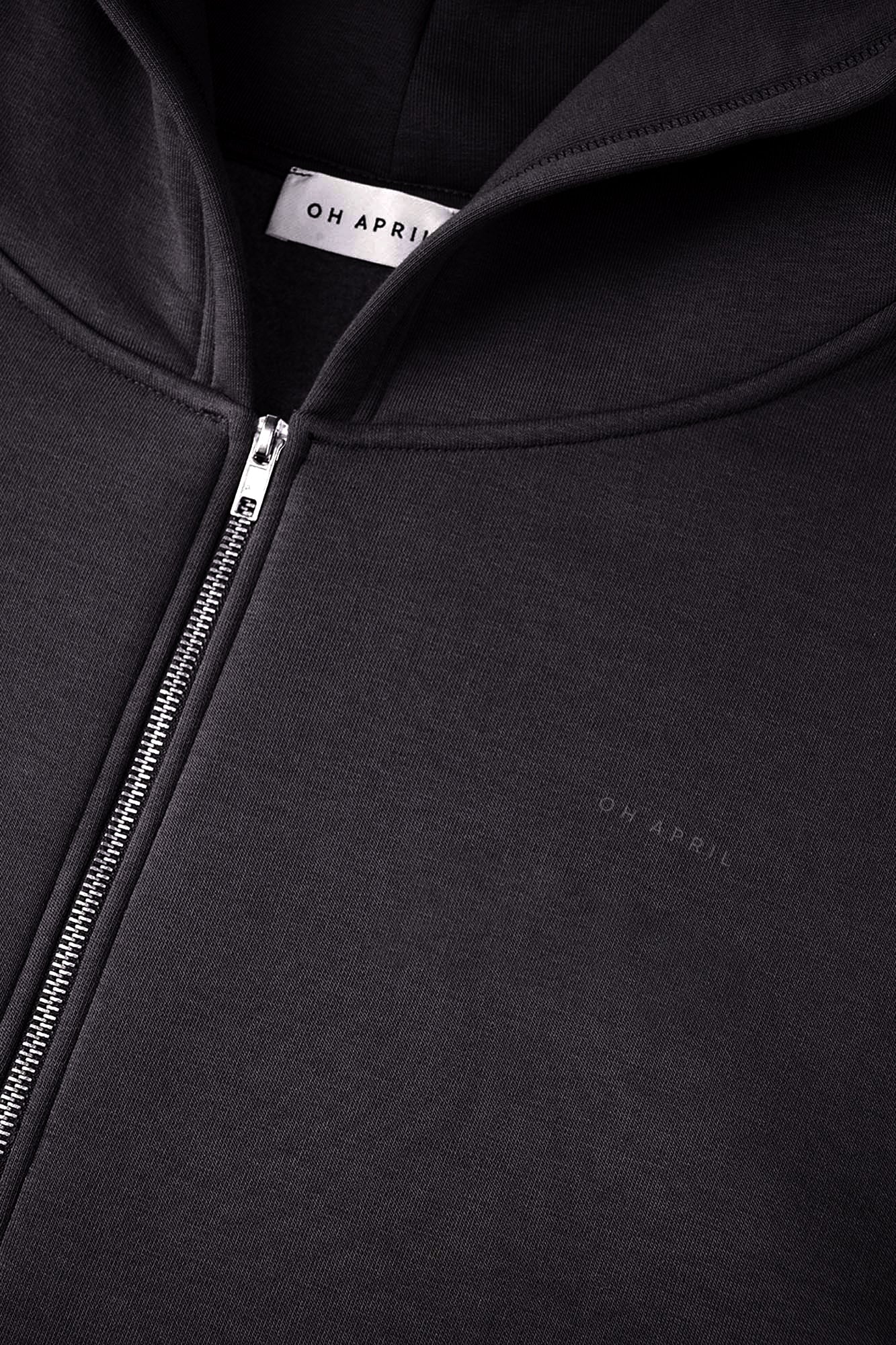 Boyfriend Zip Hoodie Black