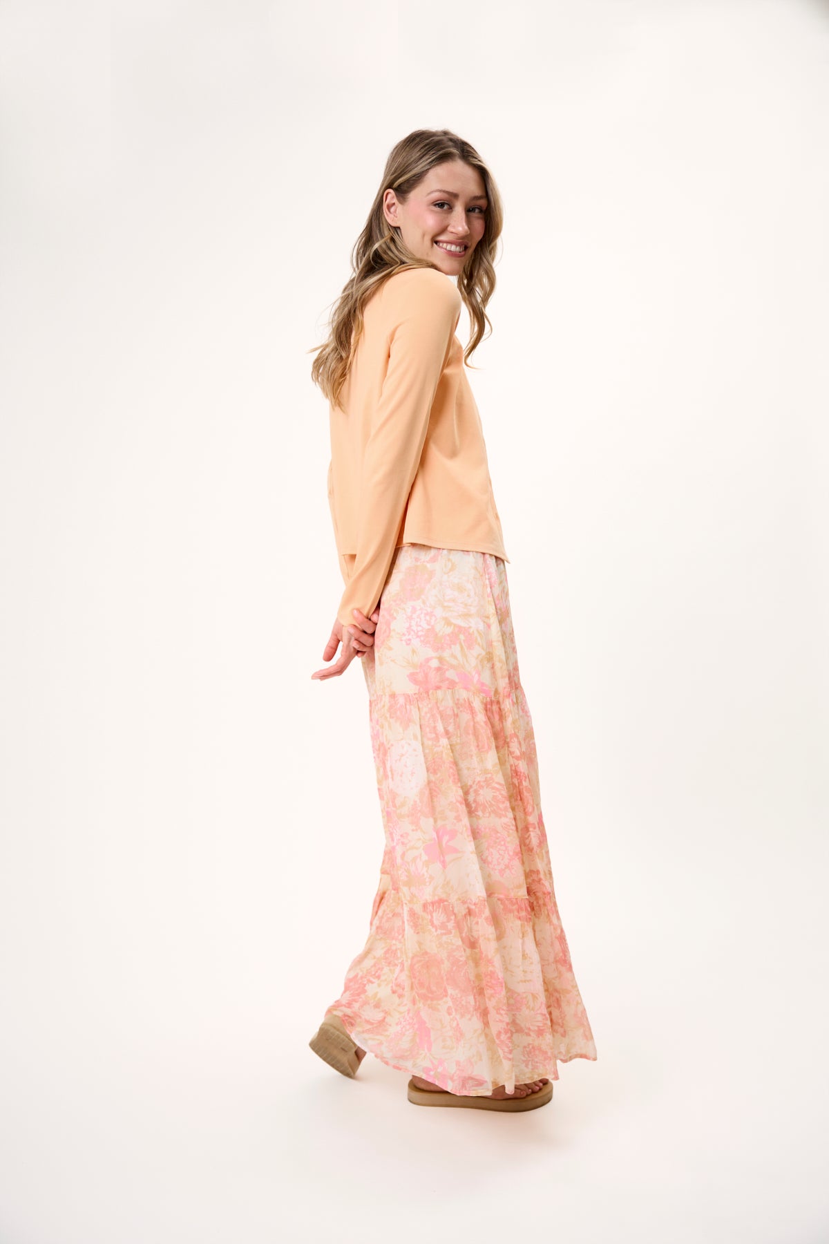 Tima Jersey Cardigan Peach