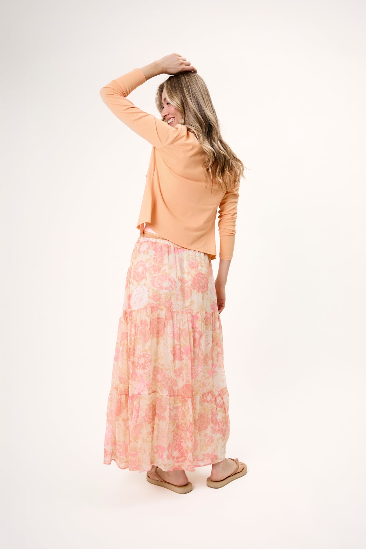 Tima Jersey Cardigan Peach