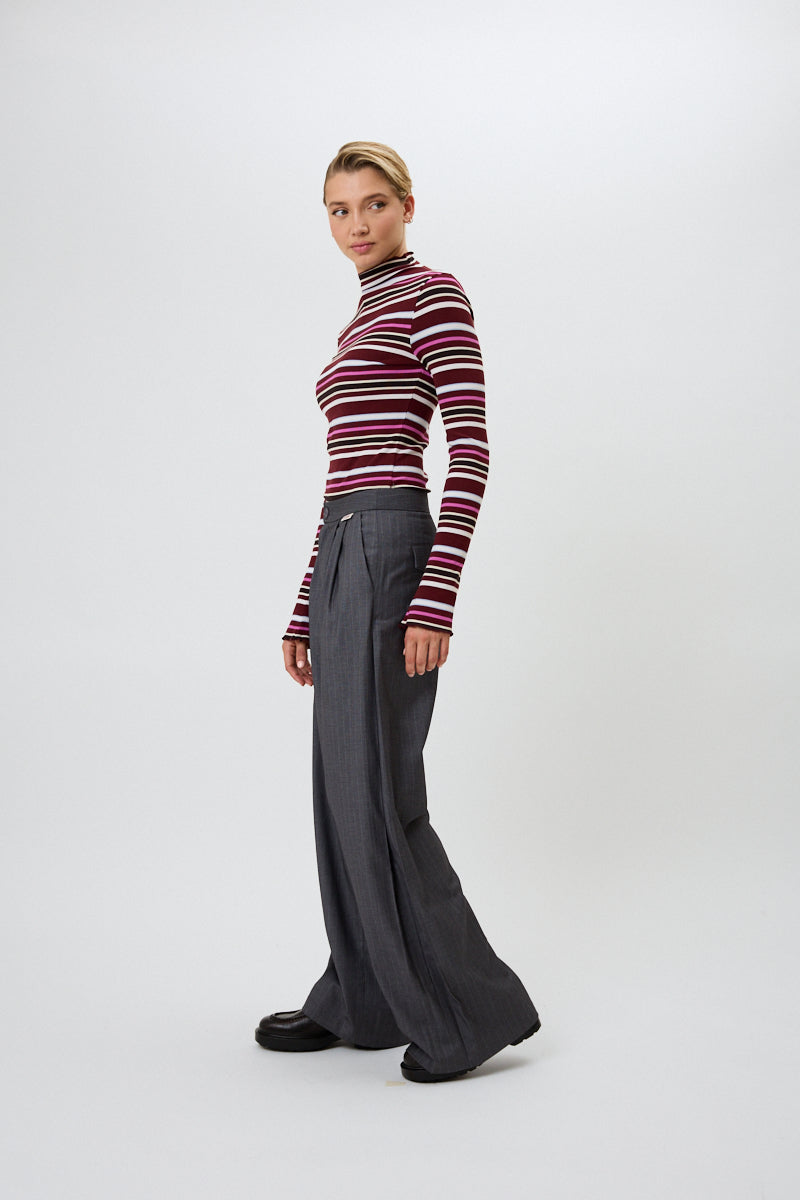 Milou Longsleeve Merlot Stripe
