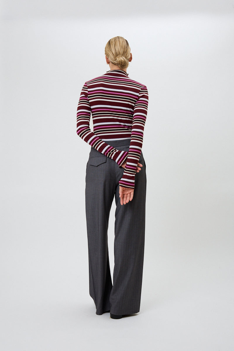 Milou Longsleeve Merlot Stripe