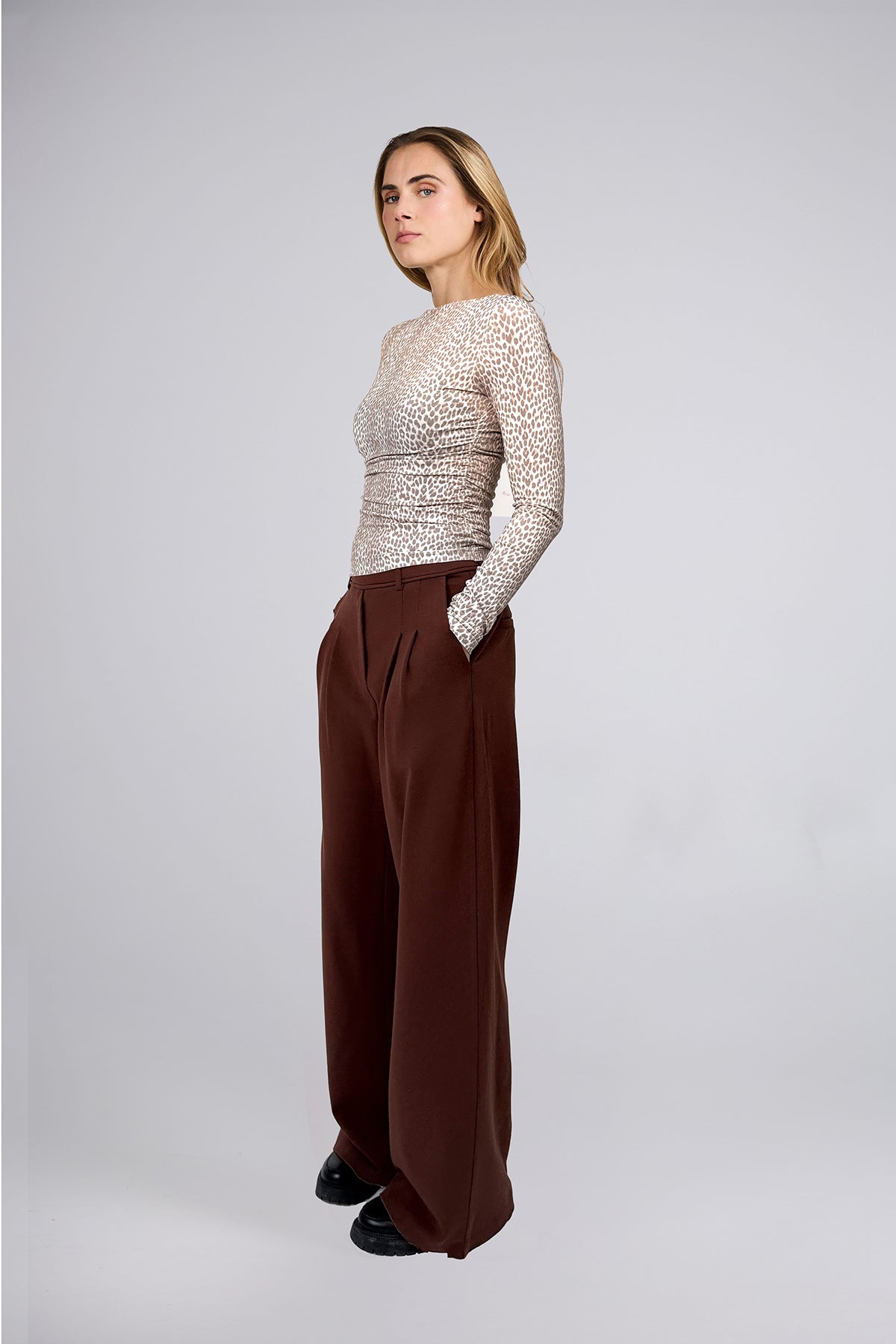 Miri Wide Leg Pants Cocoa Dust