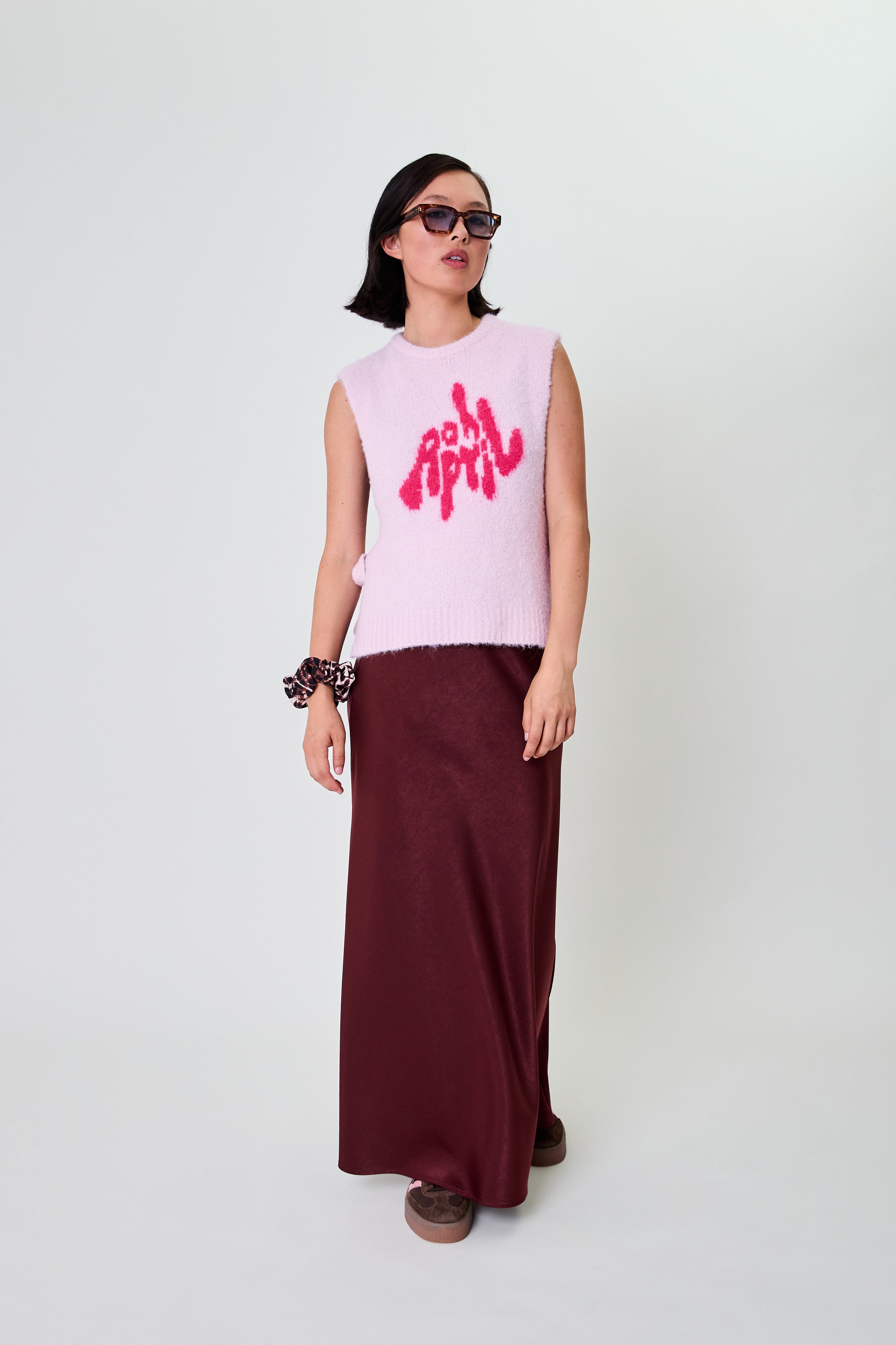 Moxie Tie Vest Sugar Pink