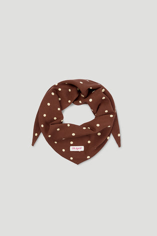 Nevi Scarf Cocoa Dust Polkadot