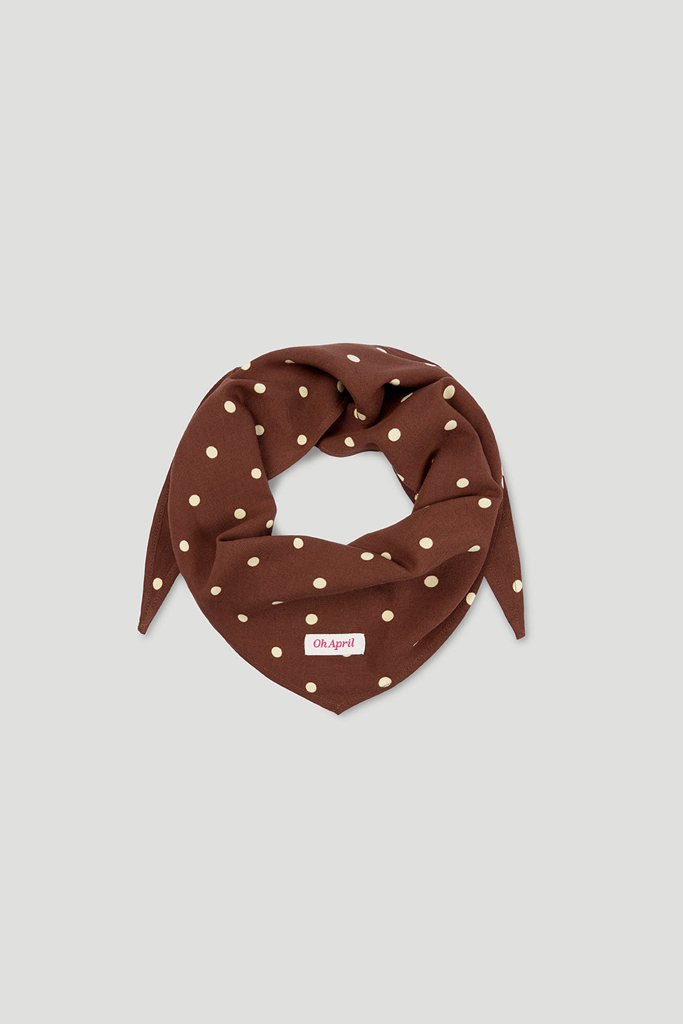 Nevi Scarf Cocoa Dust Polkadot
