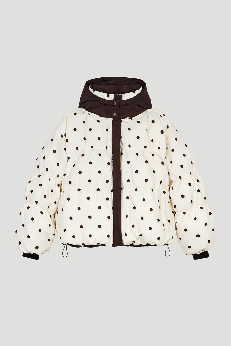 Nicky Puffer Jacket Truffle/Polkadots