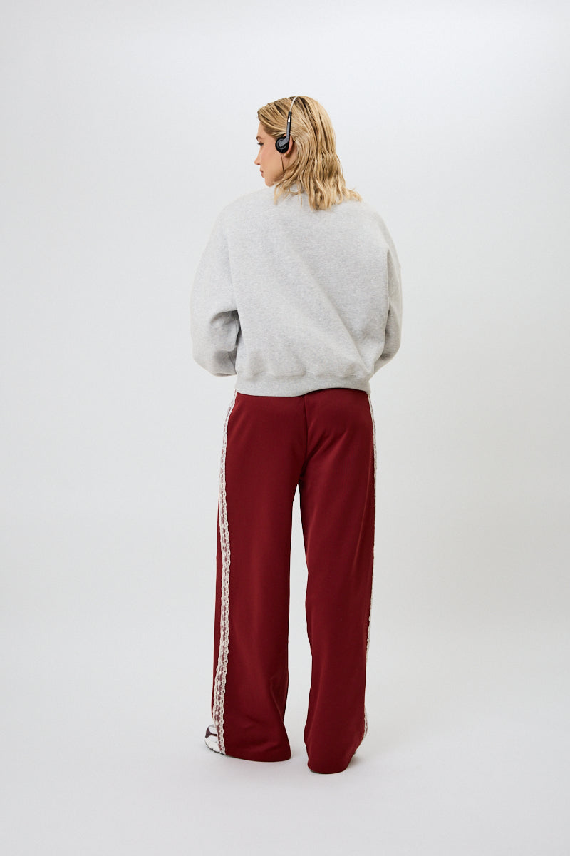 Kael Lace Trackpants Merlot
