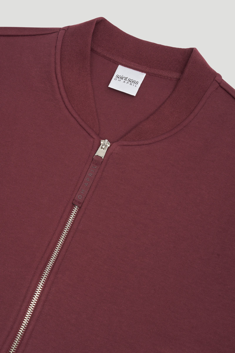 Niva Sweat Bomberjacket Aubergine Brown