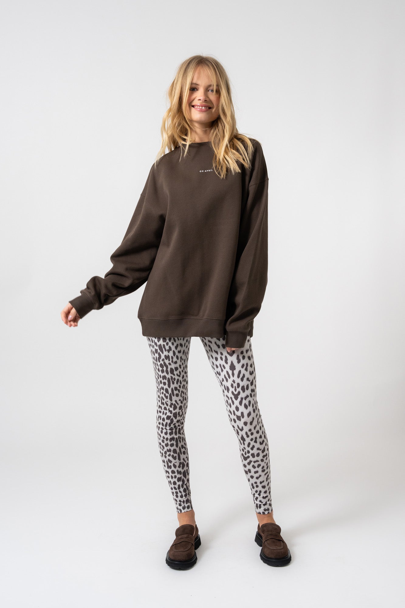 Rita Leggings Leo Light Grey
