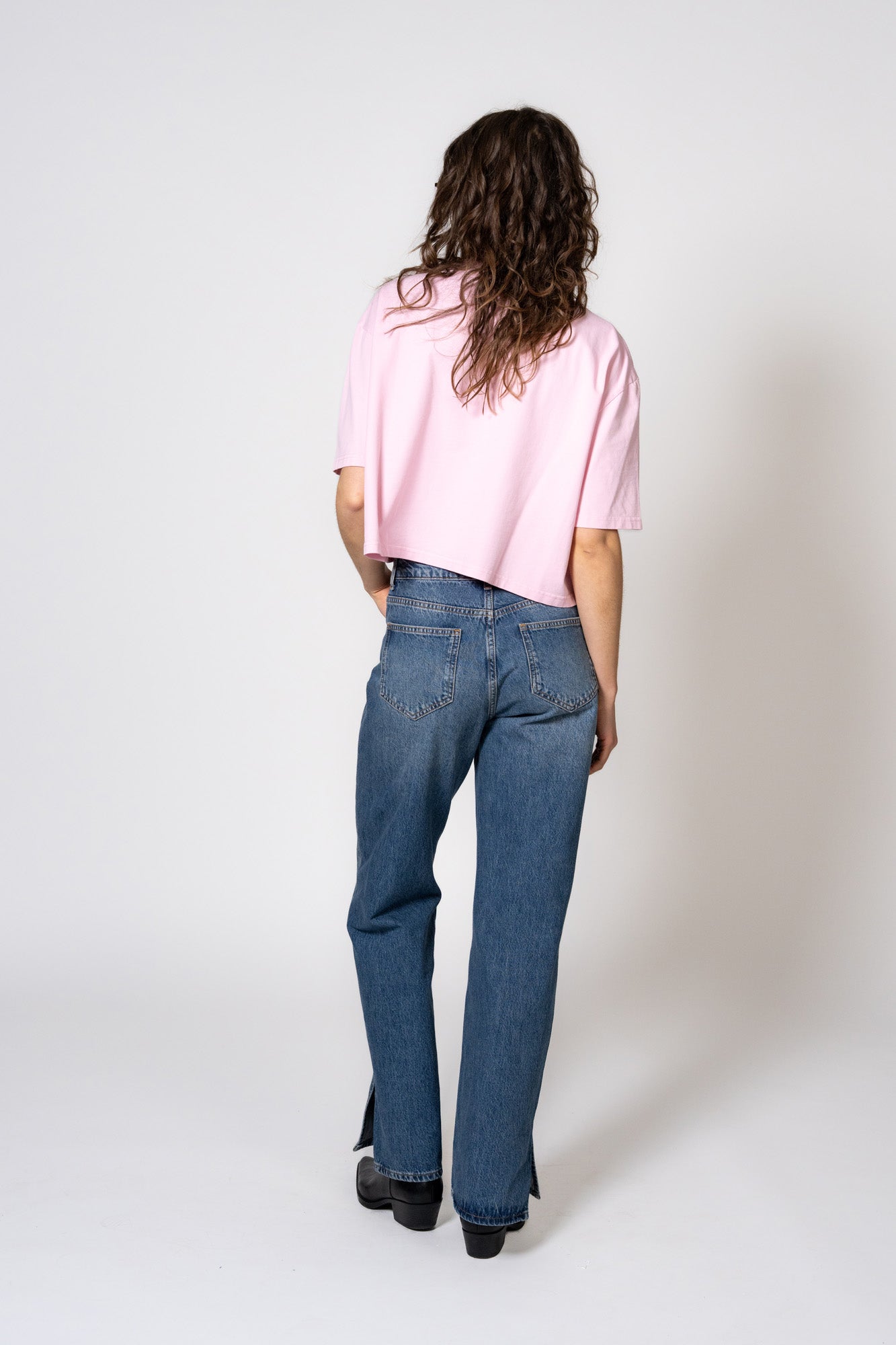 Cropped T-Shirt Heart Soft Blush