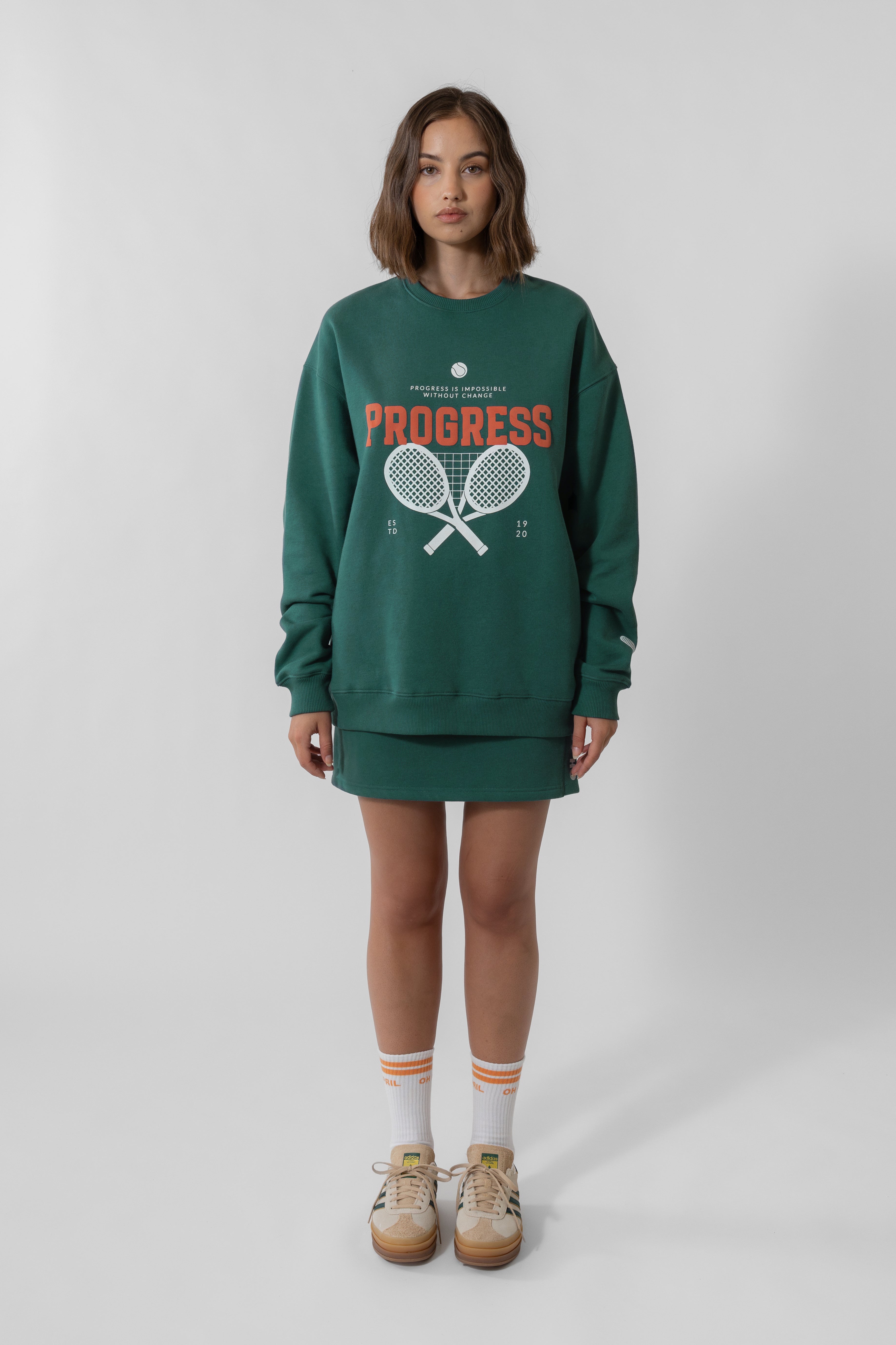 Oversized Sweater Progress Forest Green