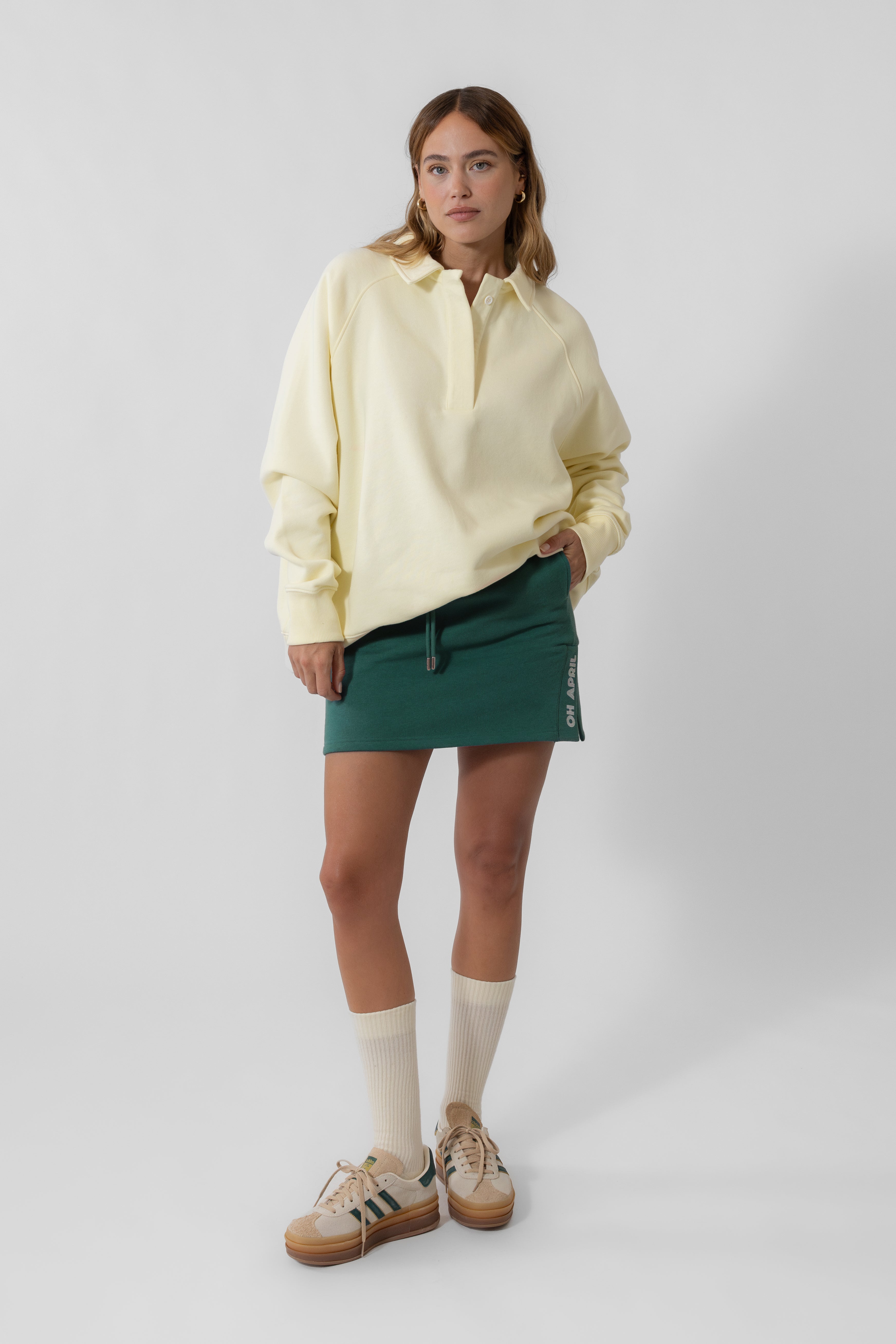 Polo Sweatshirt Buttercream Progress