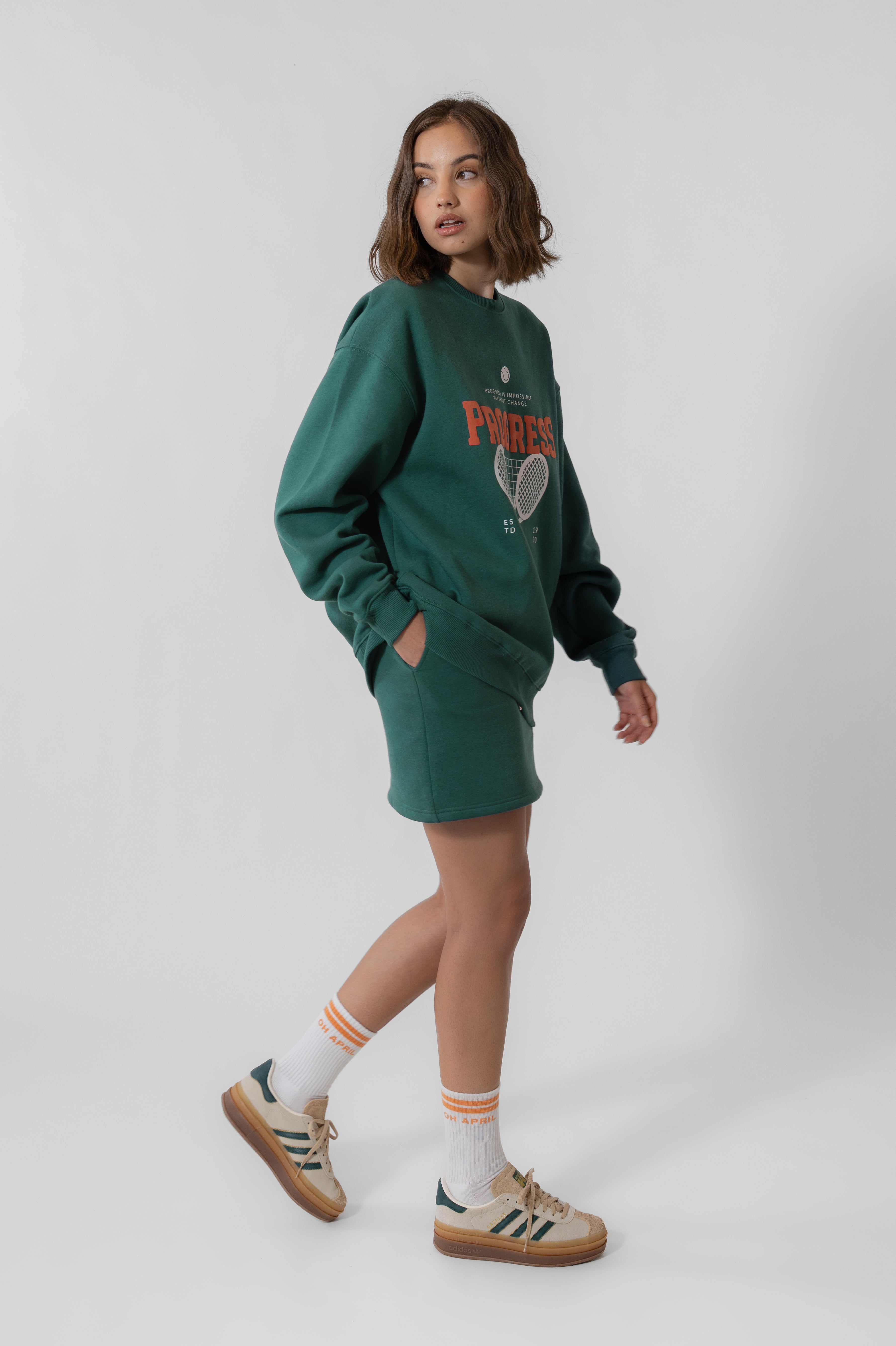 Oversized Sweater Progress Forest Green